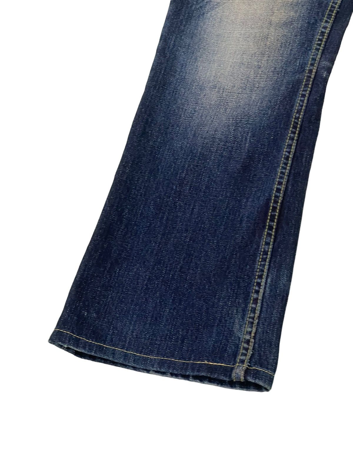 Japanese Brand Flare Jeans Semantic Design Acid Wash Clawmark Boot Cut 4🟦8 Size US 34 / EU 50 - 16 Thumbnail