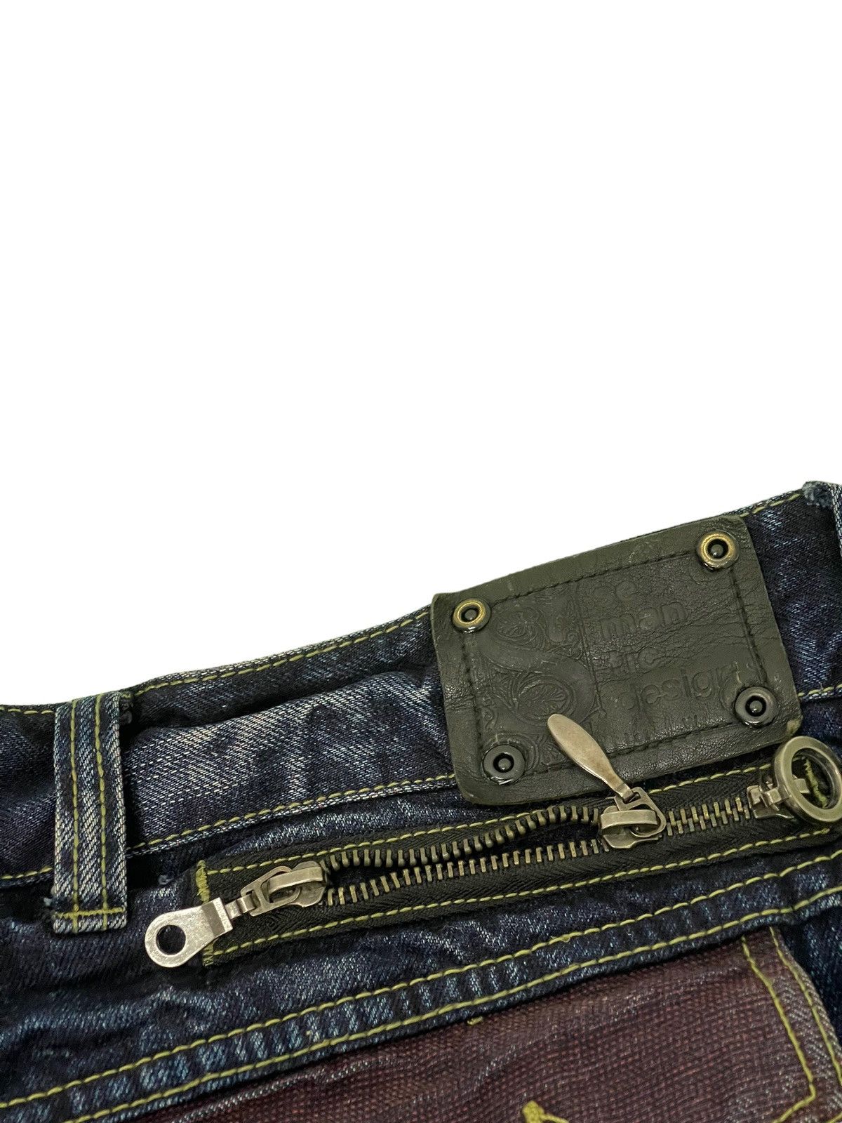 Japanese Brand Flare Jeans Semantic Design Acid Wash Clawmark Boot Cut 4🟦8 Size US 34 / EU 50 - 11 Thumbnail