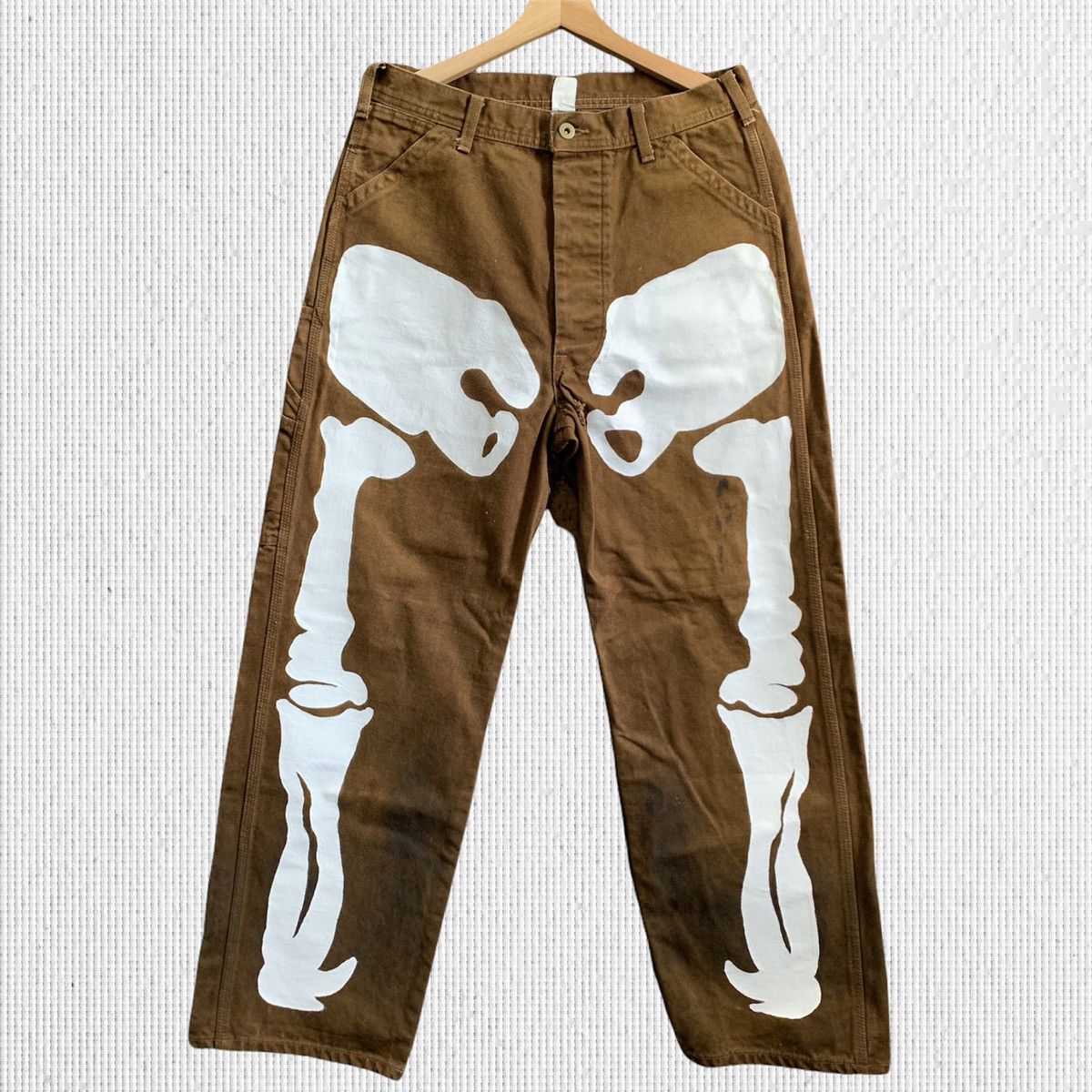 Vintage Vintage Carpenter Custom Skeleton Pants Size US 31 - 1 Thumbnail