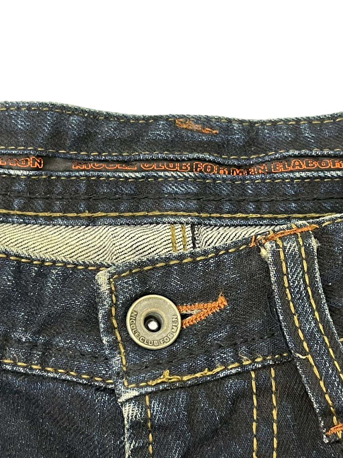 Japanese Brand Flare Jeans Nicole Club Distress Denim Acid Wash Stretch 6🟦 Size US 32 / EU 48 - 10 Thumbnail