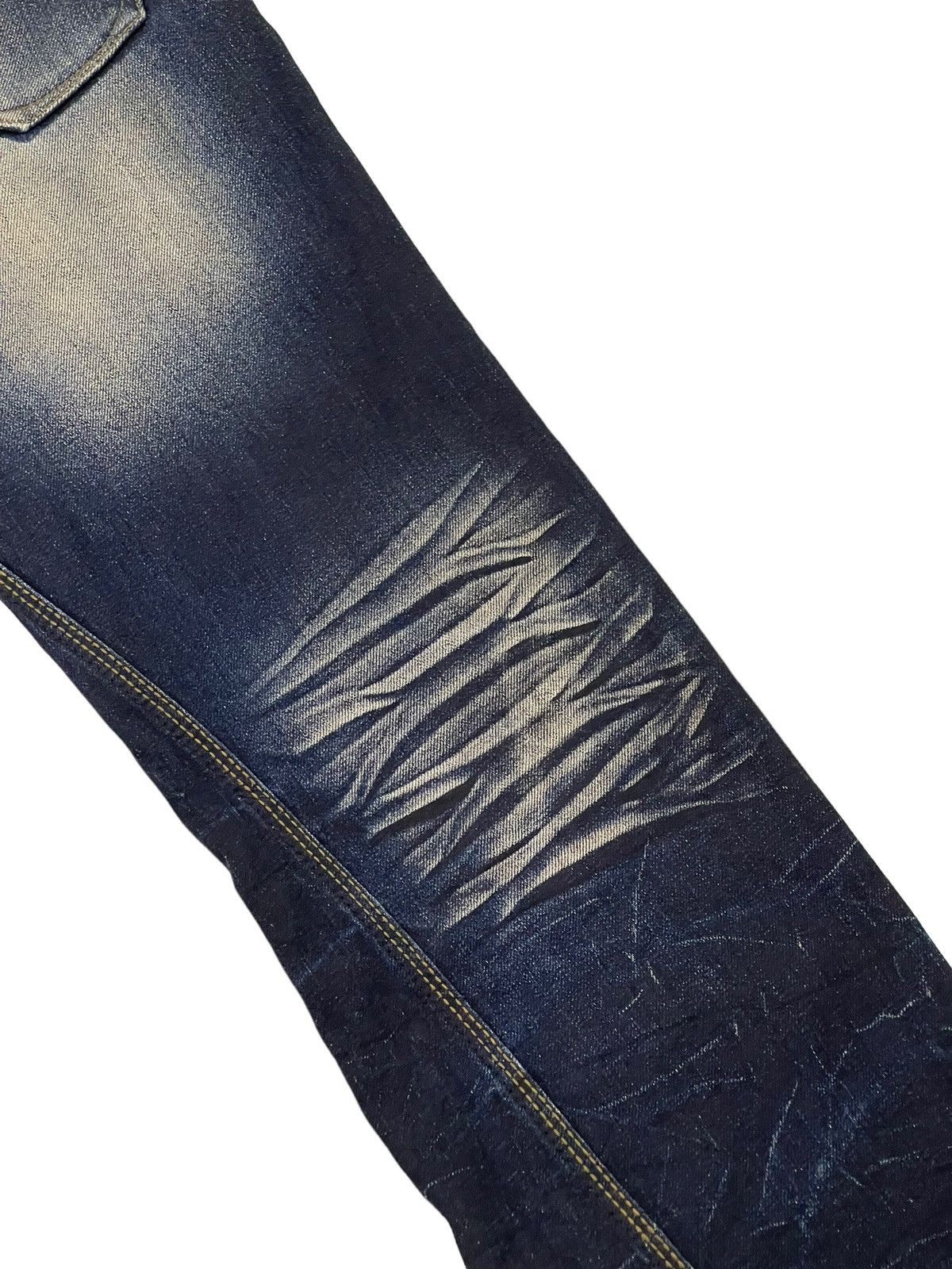 Japanese Brand Flare Jeans Nicole Club Distress Denim Acid Wash Stretch 6🟦 Size US 32 / EU 48 - 18 Thumbnail