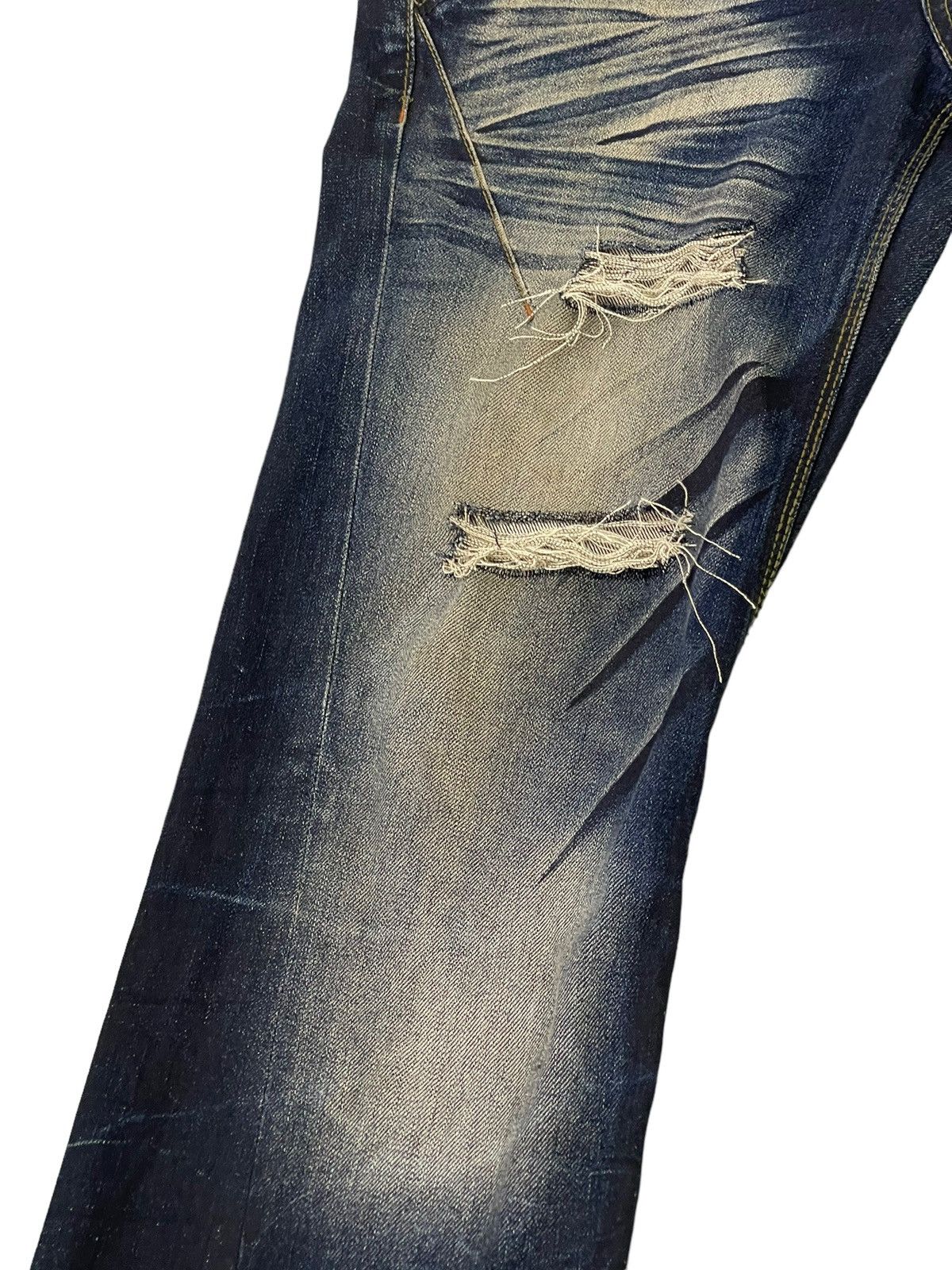 Japanese Brand Flare Jeans Nicole Club Distress Denim Acid Wash Stretch 6🟦 Size US 32 / EU 48 - 6 Thumbnail