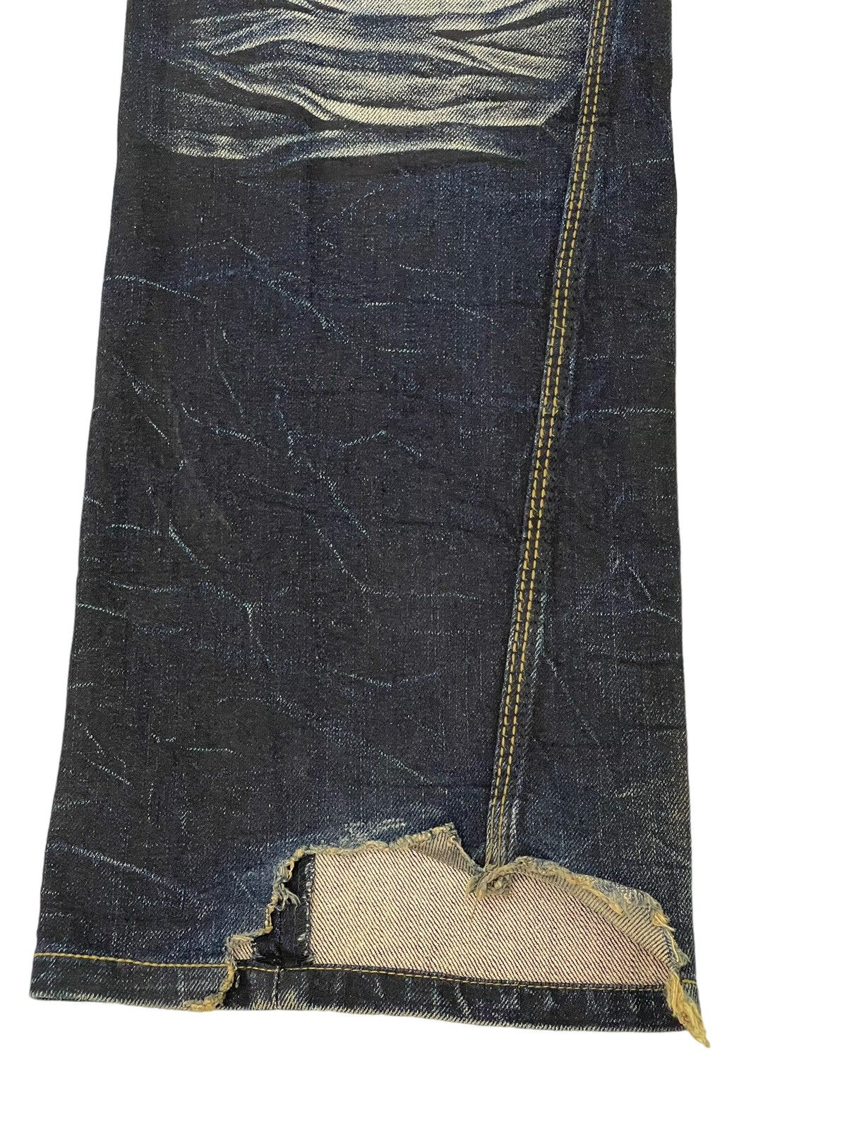 Japanese Brand Flare Jeans Nicole Club Distress Denim Acid Wash Stretch 6🟦 Size US 32 / EU 48 - 15 Thumbnail