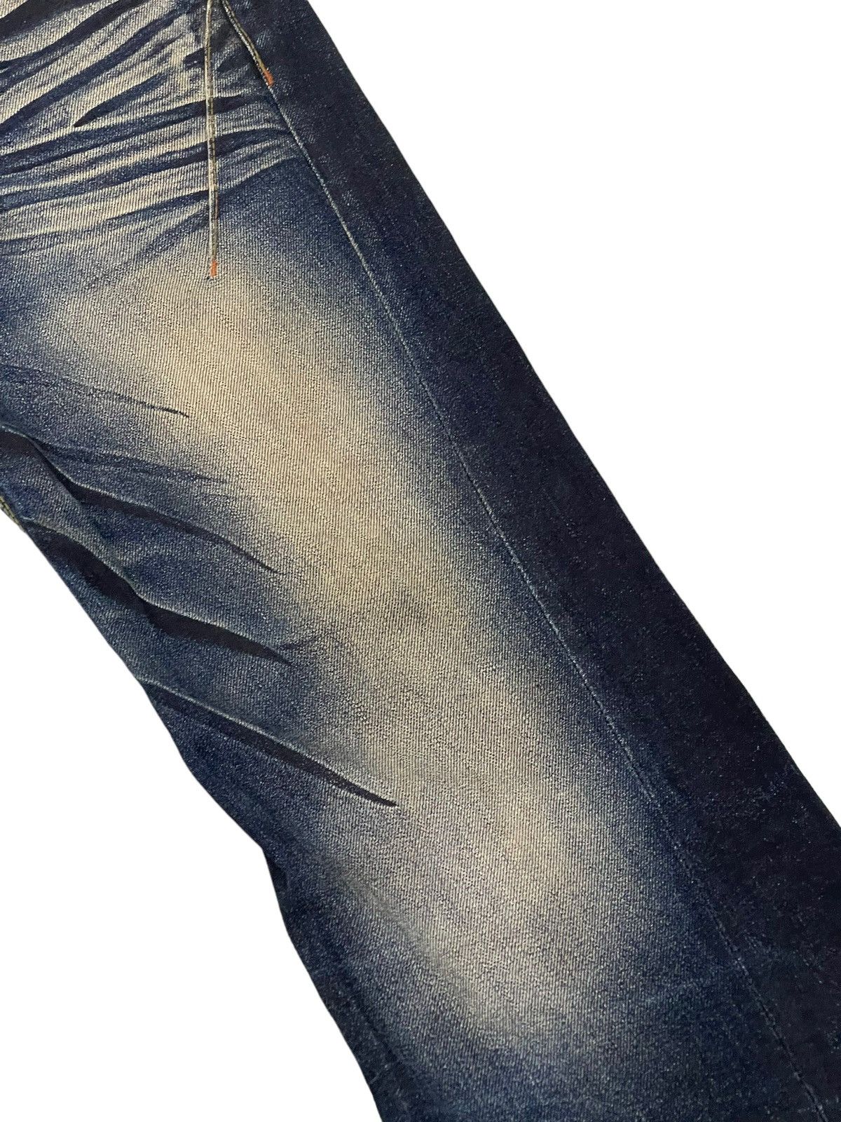Japanese Brand Flare Jeans Nicole Club Distress Denim Acid Wash Stretch 6🟦 Size US 32 / EU 48 - 7 Thumbnail