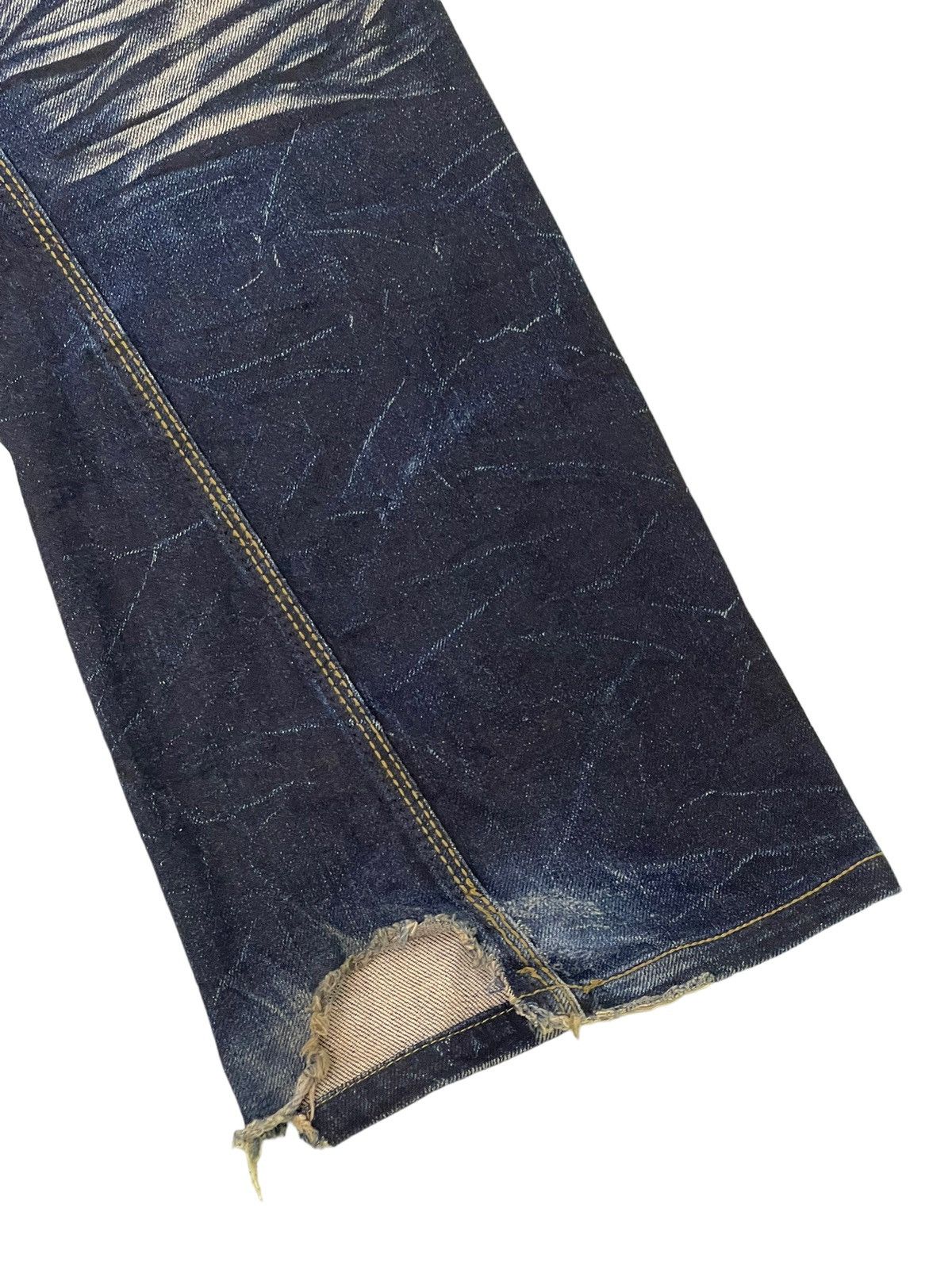 Japanese Brand Flare Jeans Nicole Club Distress Denim Acid Wash Stretch 6🟦 Size US 32 / EU 48 - 16 Thumbnail