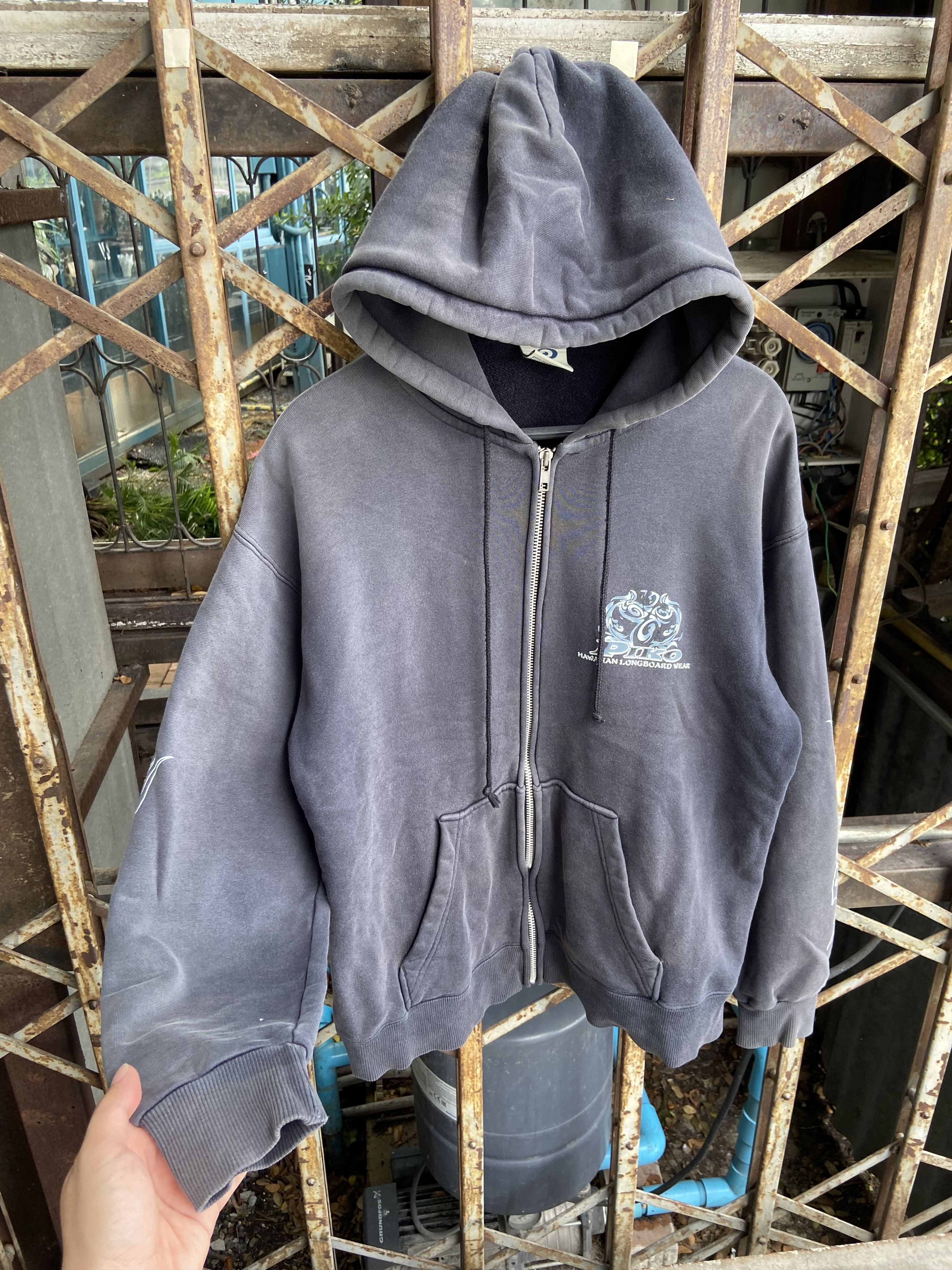Japanese Brand FADED Vintage Piko Hawaiian Hoodie Big Logo❗️ Size US M / EU 48-50 / 2 - 12 Thumbnail
