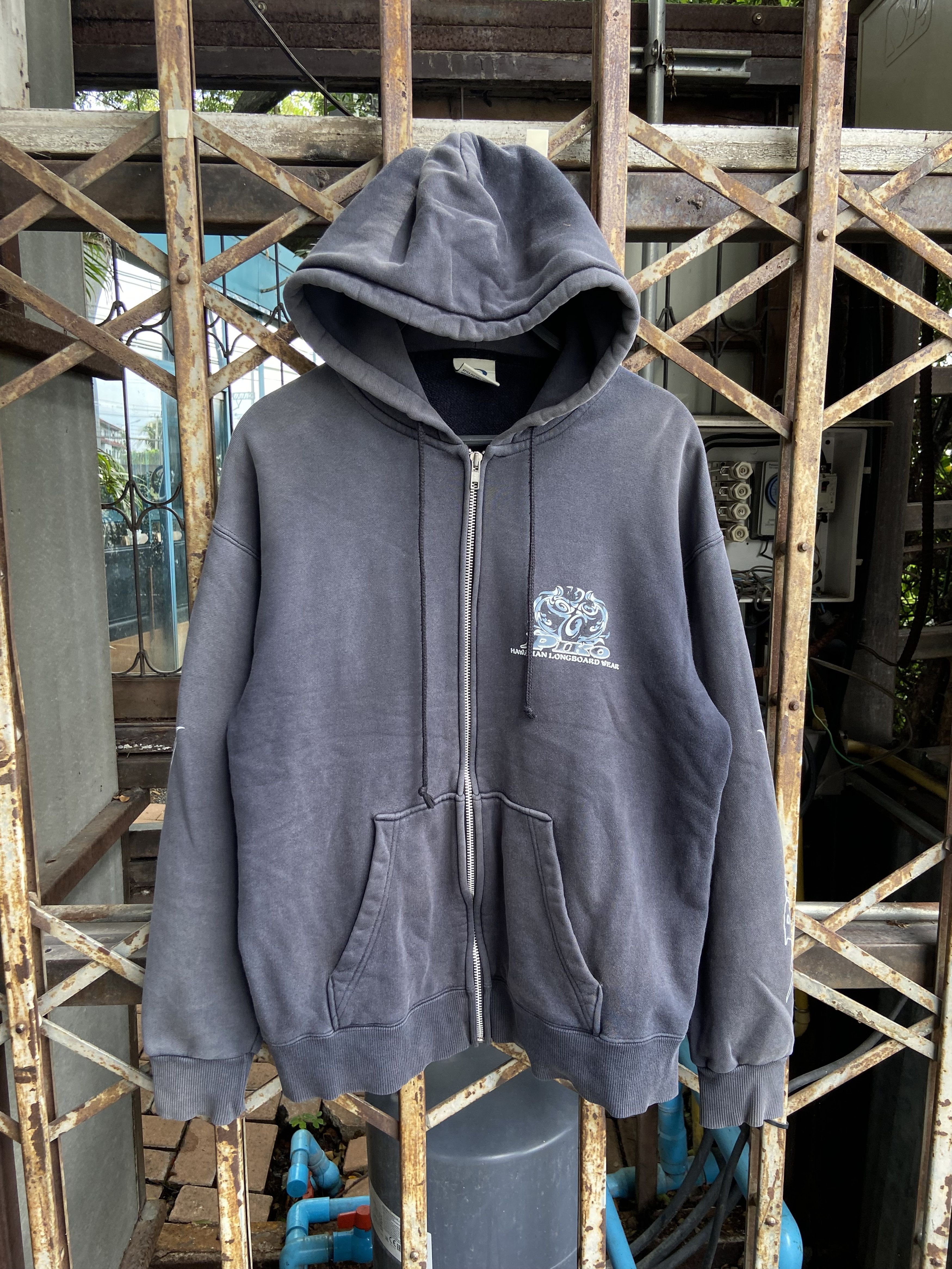 Japanese Brand FADED Vintage Piko Hawaiian Hoodie Big Logo❗️ Size US M / EU 48-50 / 2 - 13 Thumbnail