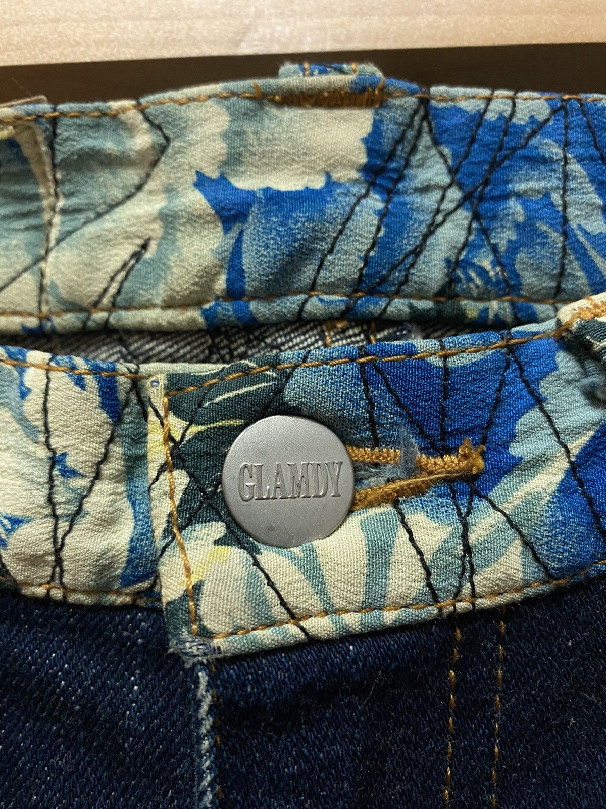 Designer × Japanese Brand Glamdy Made in japan Embroidery Art Flare Denim Pants Size US 28 / EU 44 - 17 Thumbnail