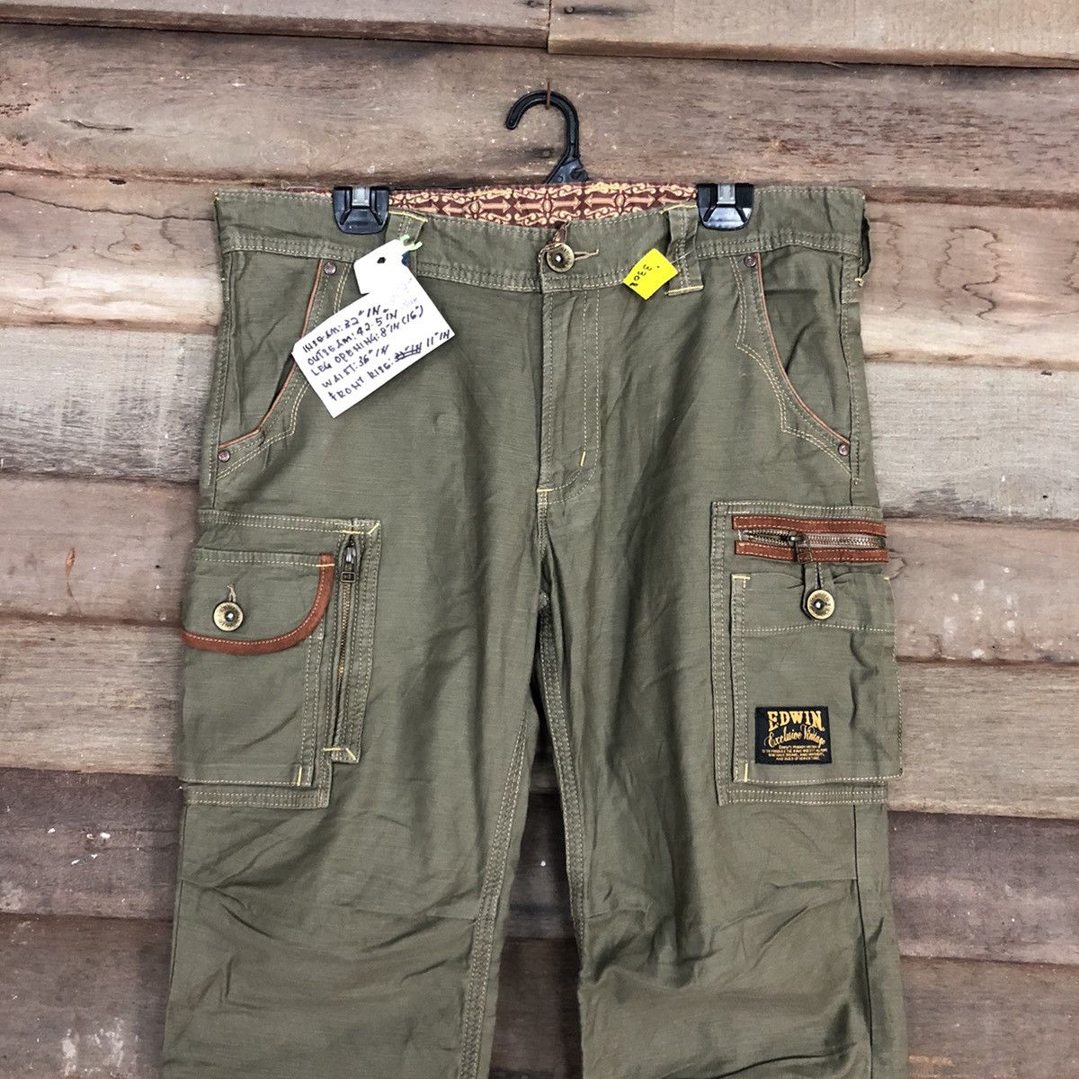 Edwin DL Edwin Green Multipocket Tactical Cargo Pants #3308 Size US 33 - 2 Thumbnail