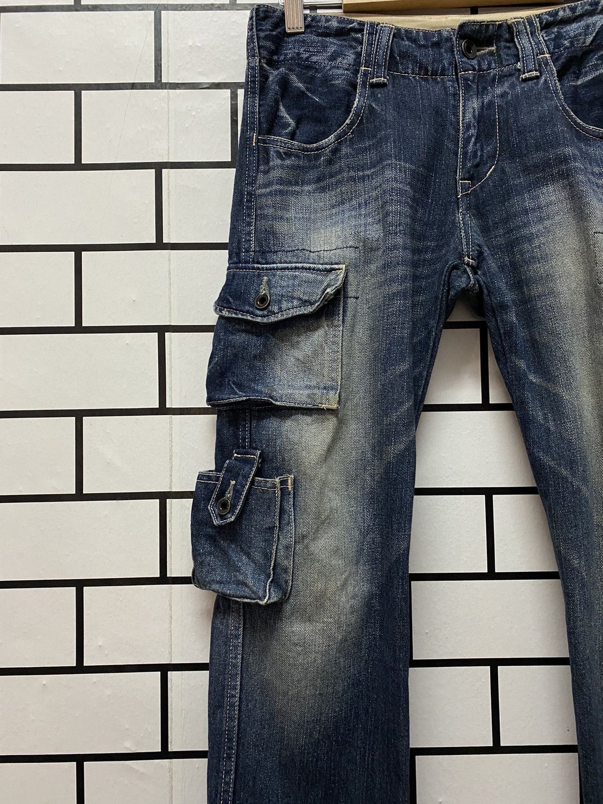 Johnbull × Vintage Vintage 90’s Johnbull Kojima Japan Cargo Multi Pocket Denim Size US 28 / EU 44 - 6 Thumbnail