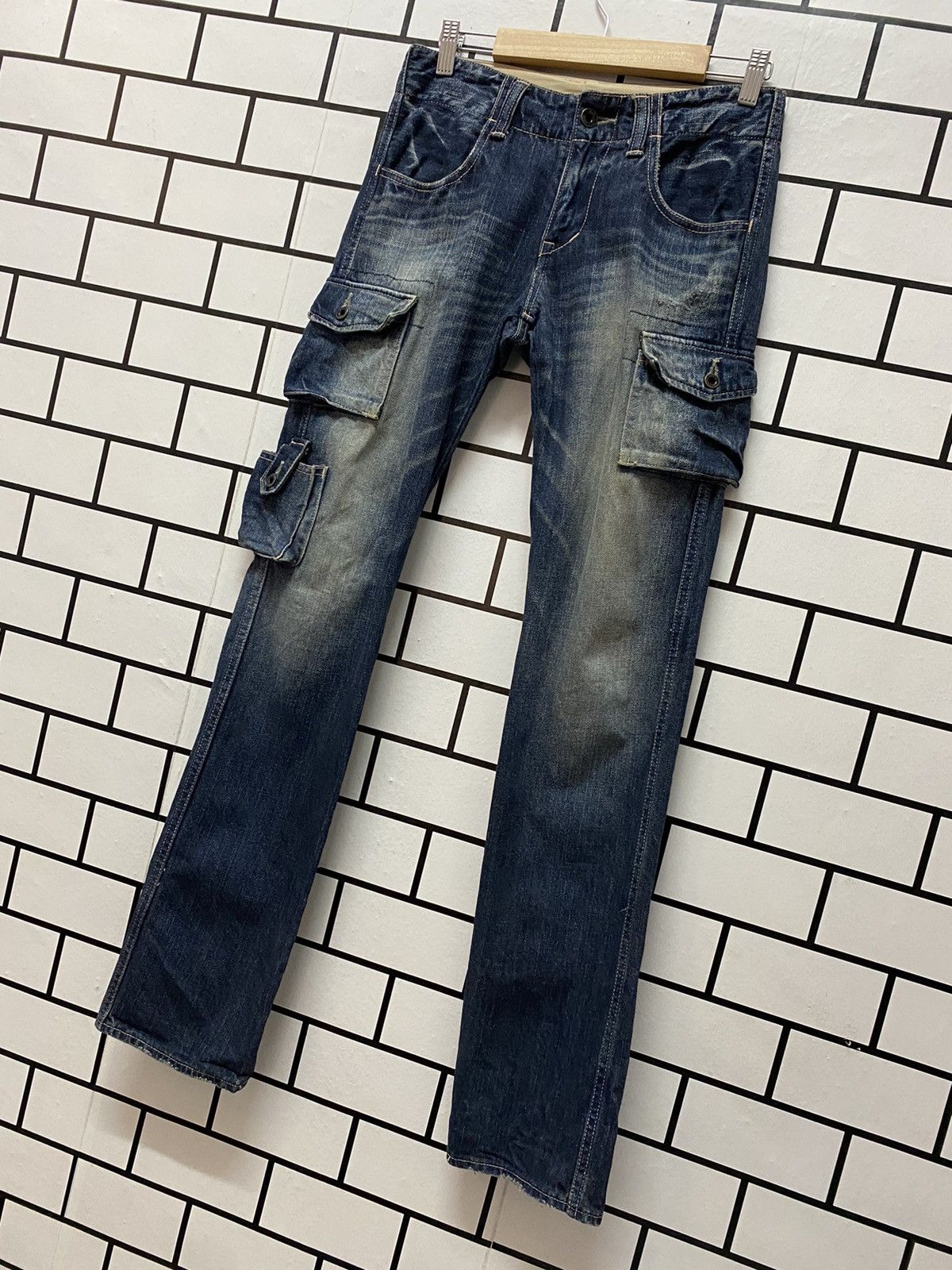 Johnbull × Vintage Vintage 90’s Johnbull Kojima Japan Cargo Multi Pocket Denim Size US 28 / EU 44 - 3 Thumbnail