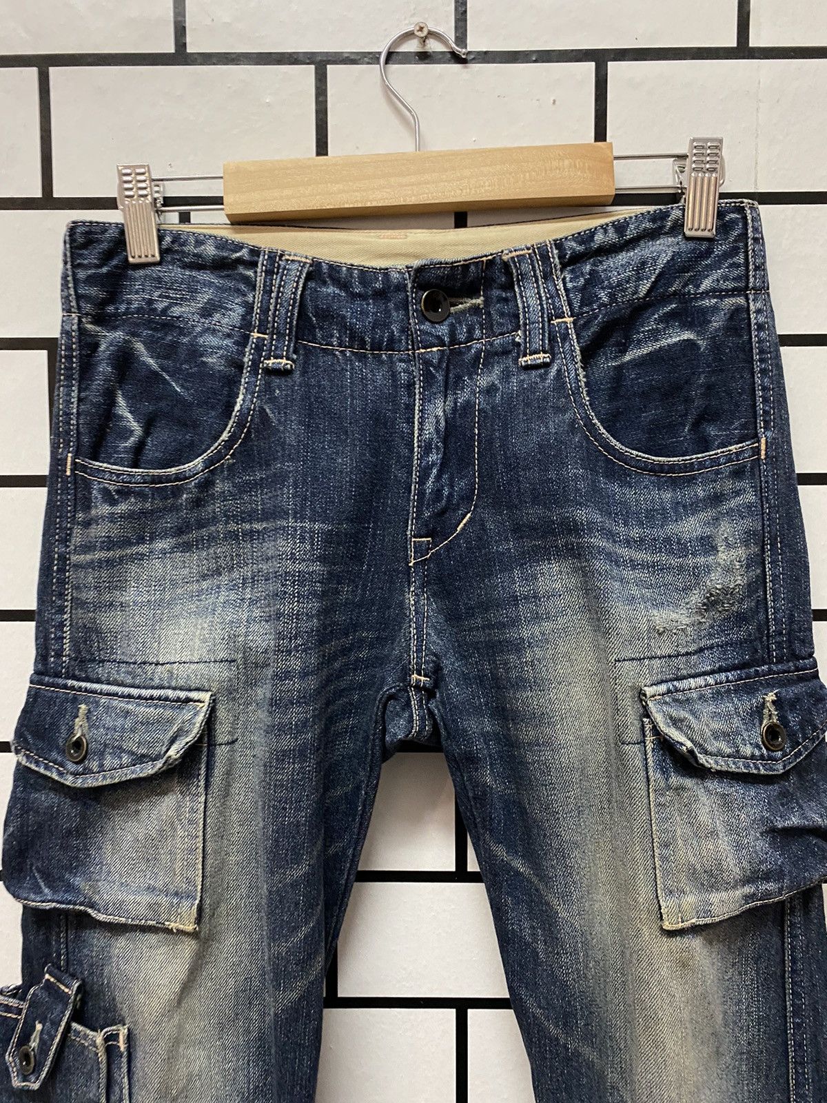 Johnbull × Vintage Vintage 90’s Johnbull Kojima Japan Cargo Multi Pocket Denim Size US 28 / EU 44 - 8 Thumbnail