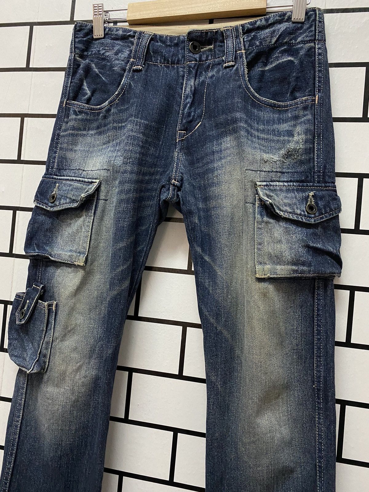Johnbull × Vintage Vintage 90’s Johnbull Kojima Japan Cargo Multi Pocket Denim Size US 28 / EU 44 - 7 Thumbnail