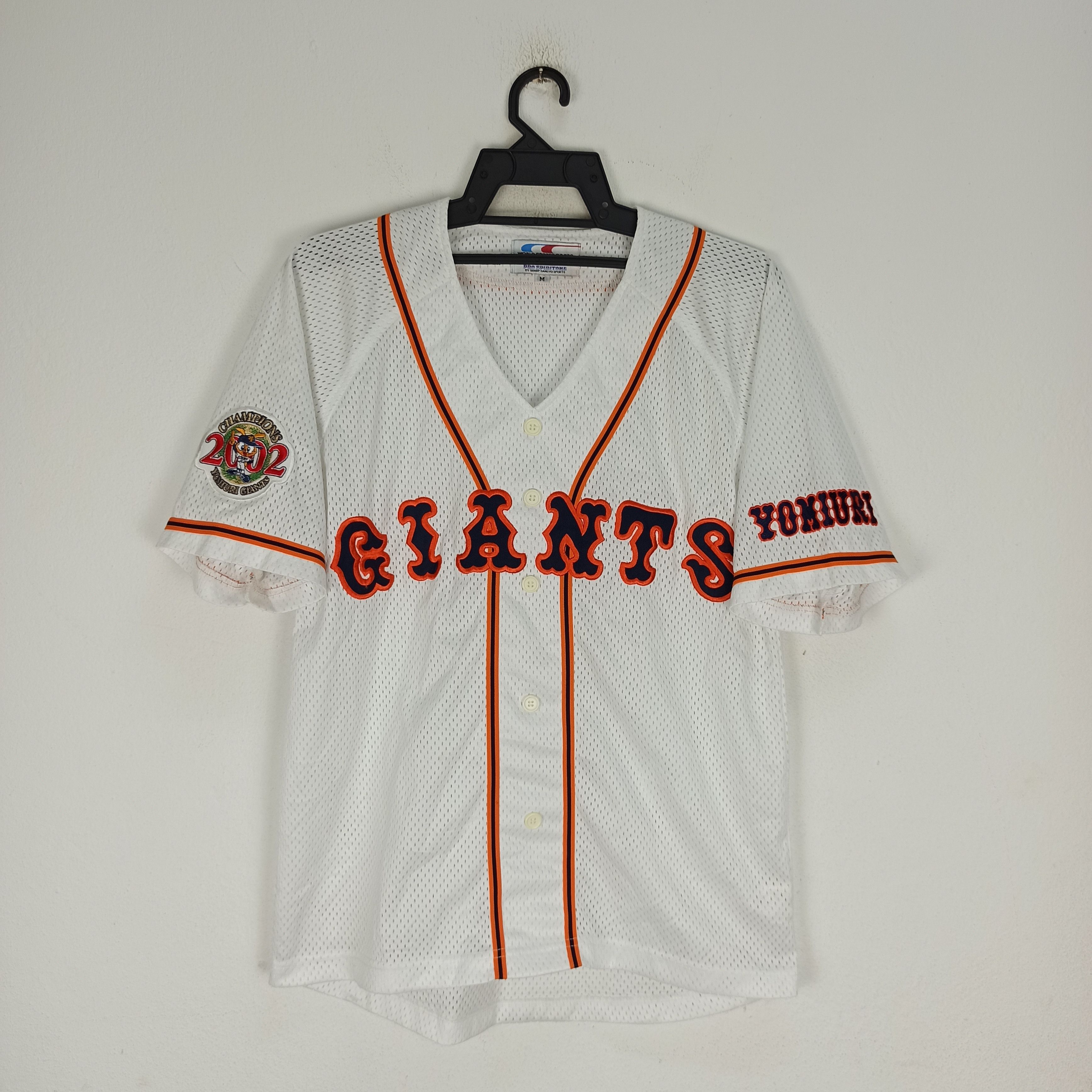 Japanese Brand Rare🔥 Yomiuri Giants 2002 Champions Baseball Big Logo Size US M / EU 48-50 / 2 - 1 Thumbnail