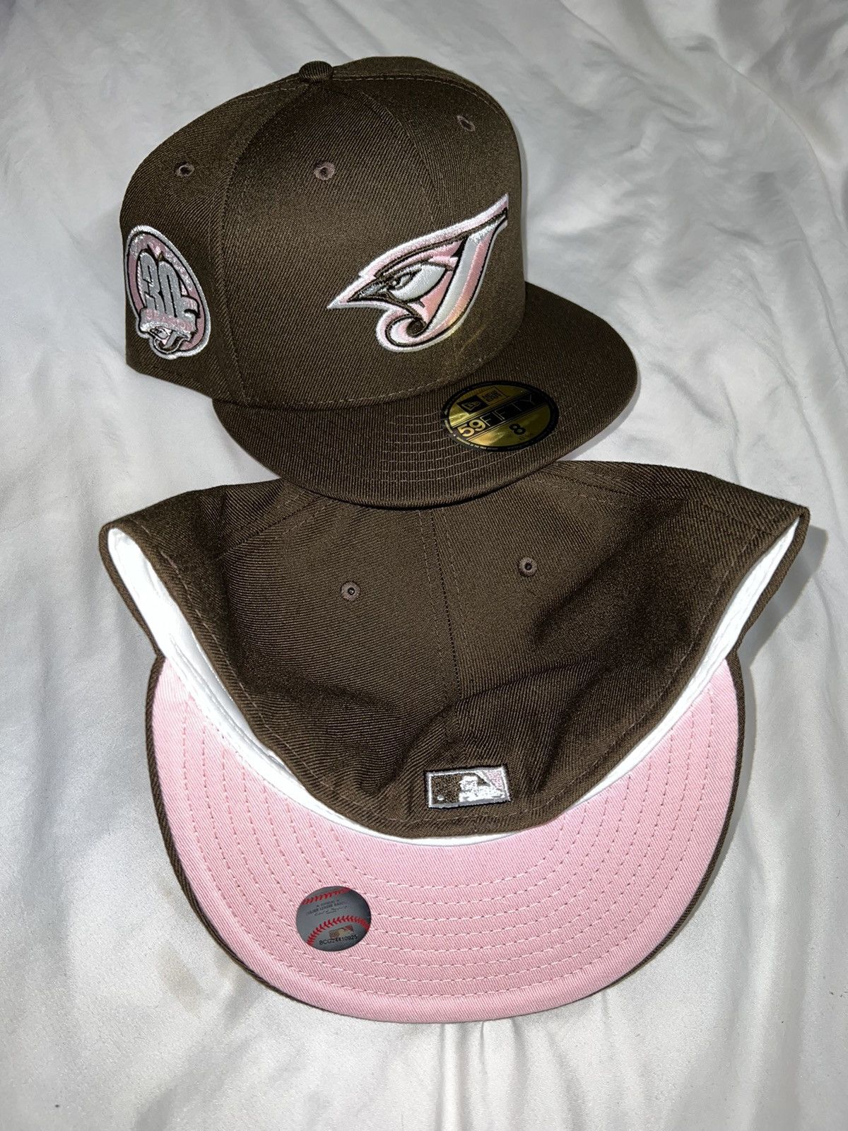 New Era Exclusive Toronto Blue Jays Fitted Brown Pink Bottom Size 8 Size ONE SIZE - 3 Thumbnail