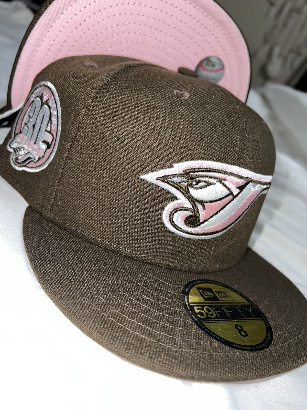 New Era Exclusive Toronto Blue Jays Fitted Brown Pink Bottom Size 8 Size ONE SIZE - 6 Thumbnail