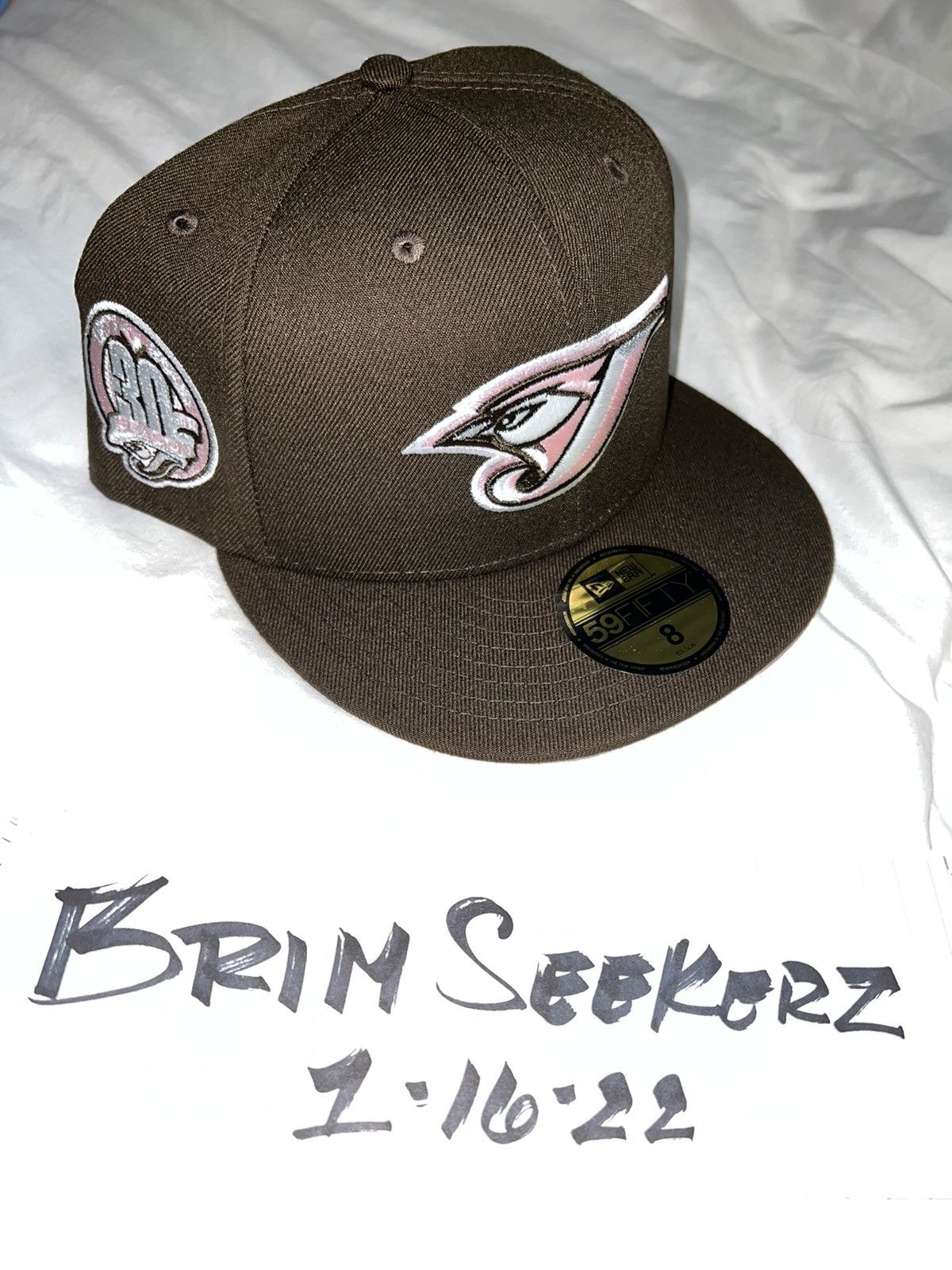 New Era Exclusive Toronto Blue Jays Fitted Brown Pink Bottom Size 8 Size ONE SIZE - 7 Thumbnail