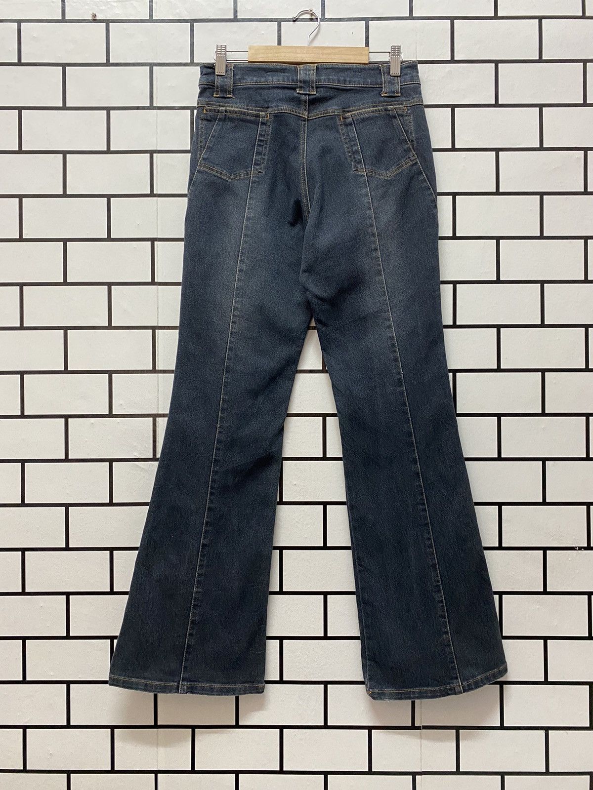 Designer × Japanese Brand Japan Brand Full Heart Recontructed Flared Denim Pants Size US 29 - 2 Thumbnail