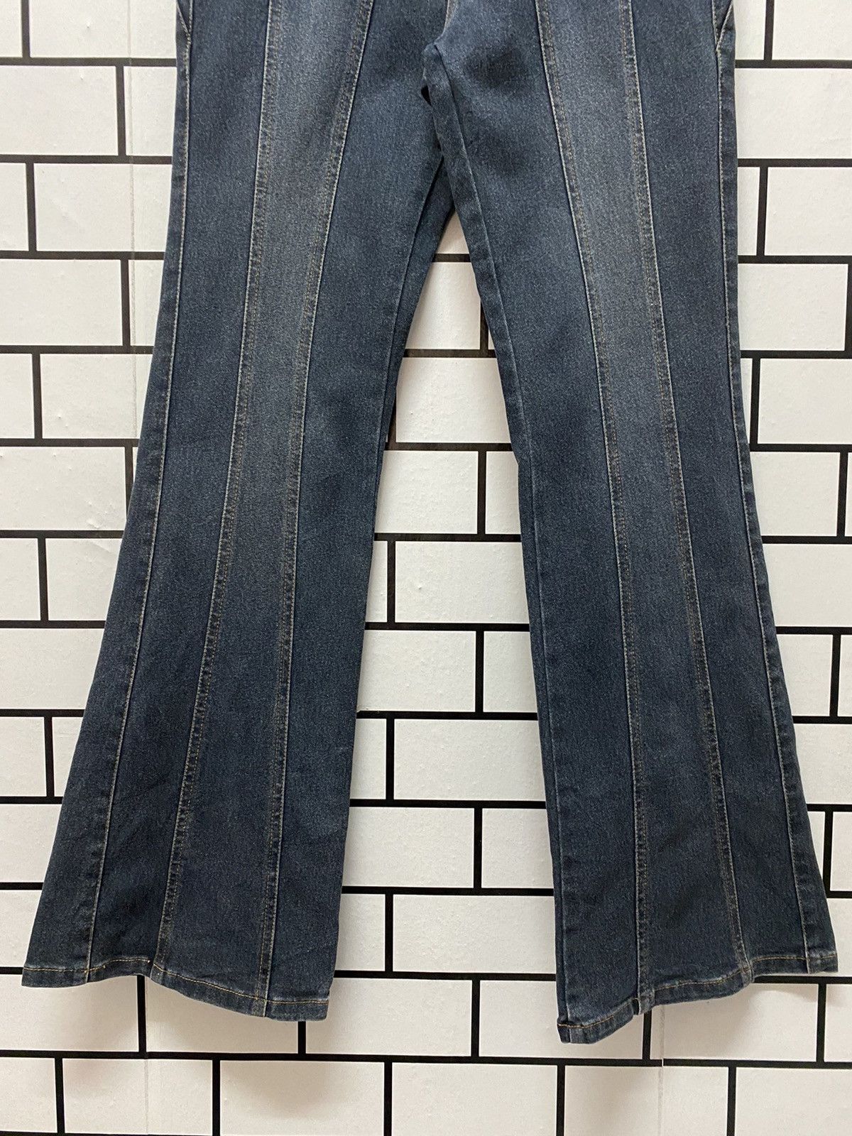Designer × Japanese Brand Japan Brand Full Heart Recontructed Flared Denim Pants Size US 29 - 5 Thumbnail