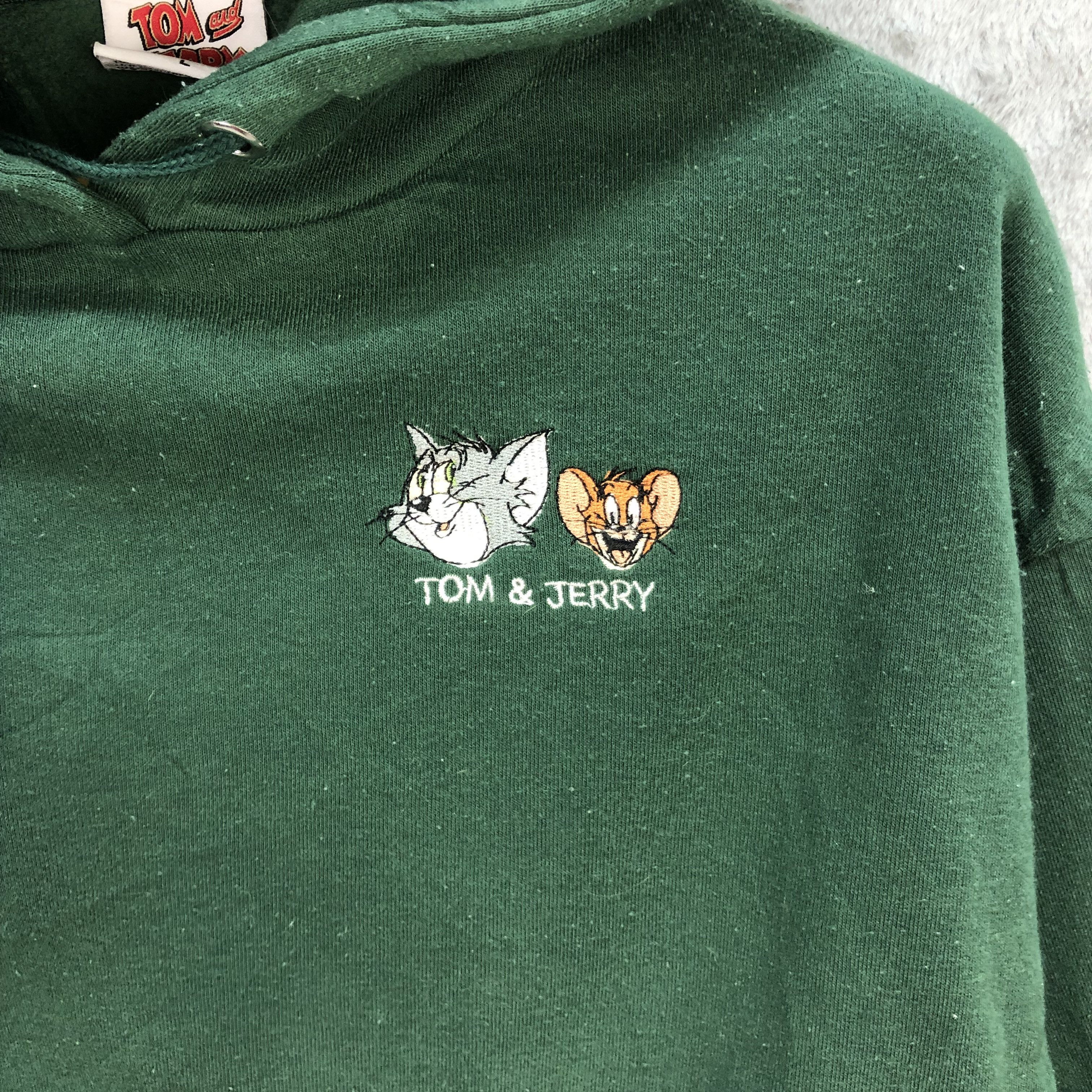 Cartoon Network Boxy🔥 Tom & Jerry Cropped Hoodies #5827-209 Size L / US 10 / IT 46 - 3 Thumbnail