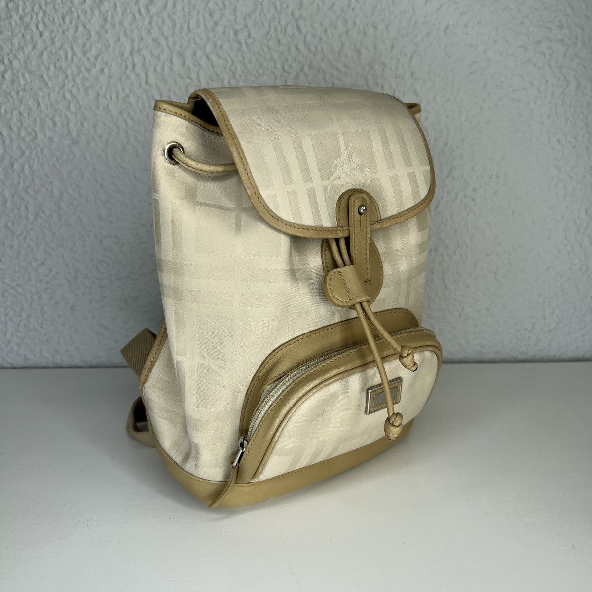 Burberry Burberry Burberrys Vintage Backpack Beige Logo Leather Size ONE SIZE - 2 Thumbnail