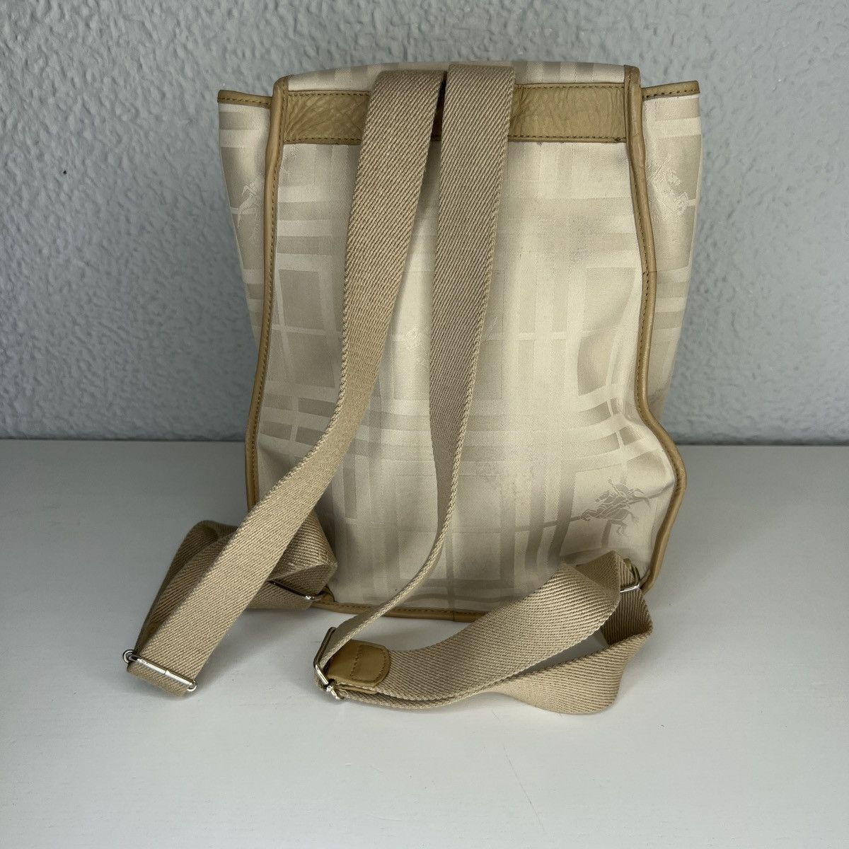 Burberry Burberry Burberrys Vintage Backpack Beige Logo Leather Size ONE SIZE - 3 Thumbnail