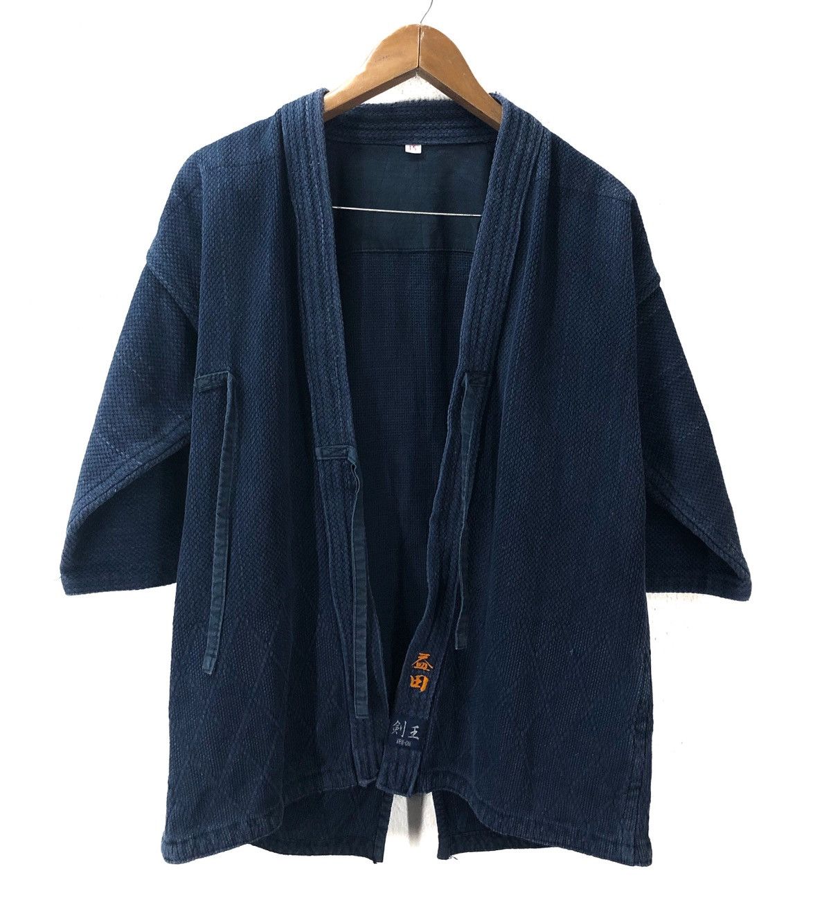 Indigo × Japanese Brand Vintage kendo jacket indigo woven cotton drawstring kimono Size US S / EU 44-46 / 1 - 1 Thumbnail