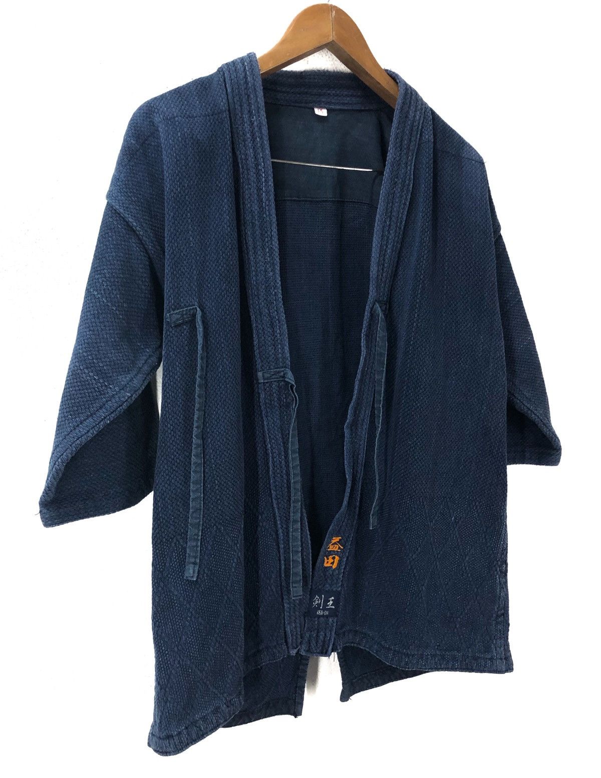 Indigo × Japanese Brand Vintage kendo jacket indigo woven cotton drawstring kimono Size US S / EU 44-46 / 1 - 2 Thumbnail