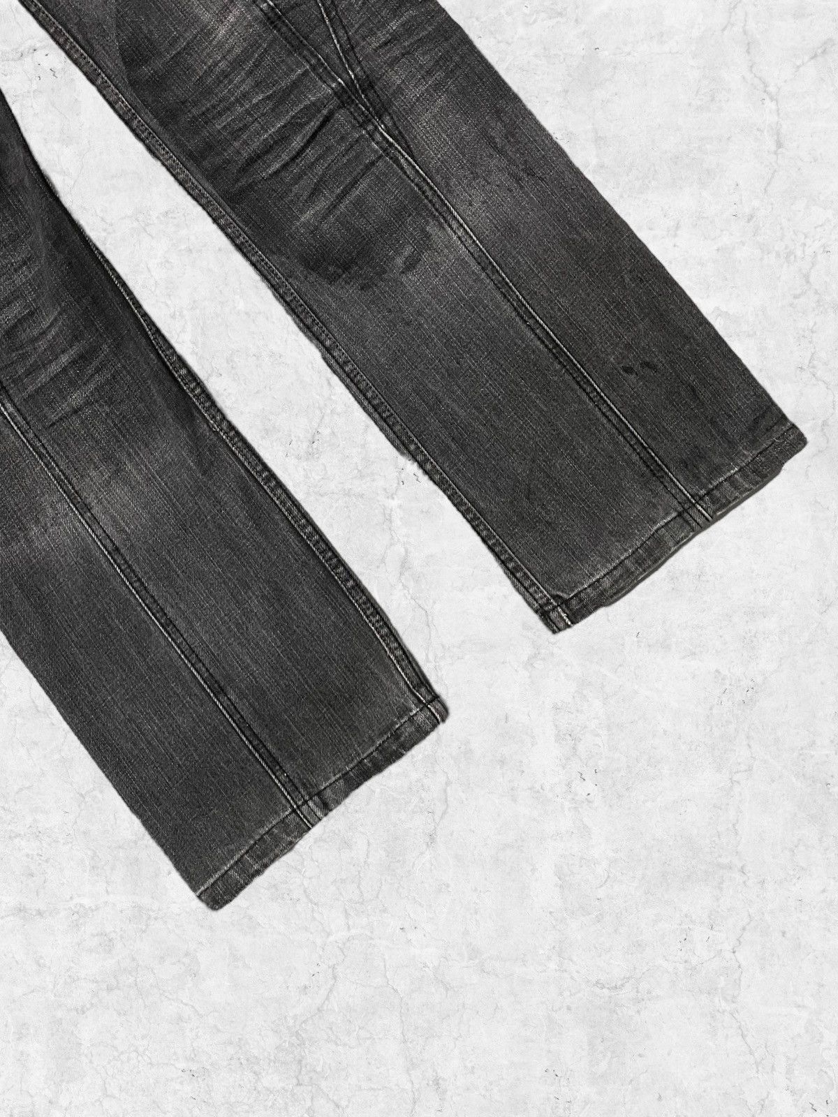 If Six Was Nine × Le Grande Bleu (L.G.B.) × Nicole Club Nicole Club Japan asymmetrical Grey Wash Denim Leather Belt Size US 30 / EU 46 - 10 Thumbnail