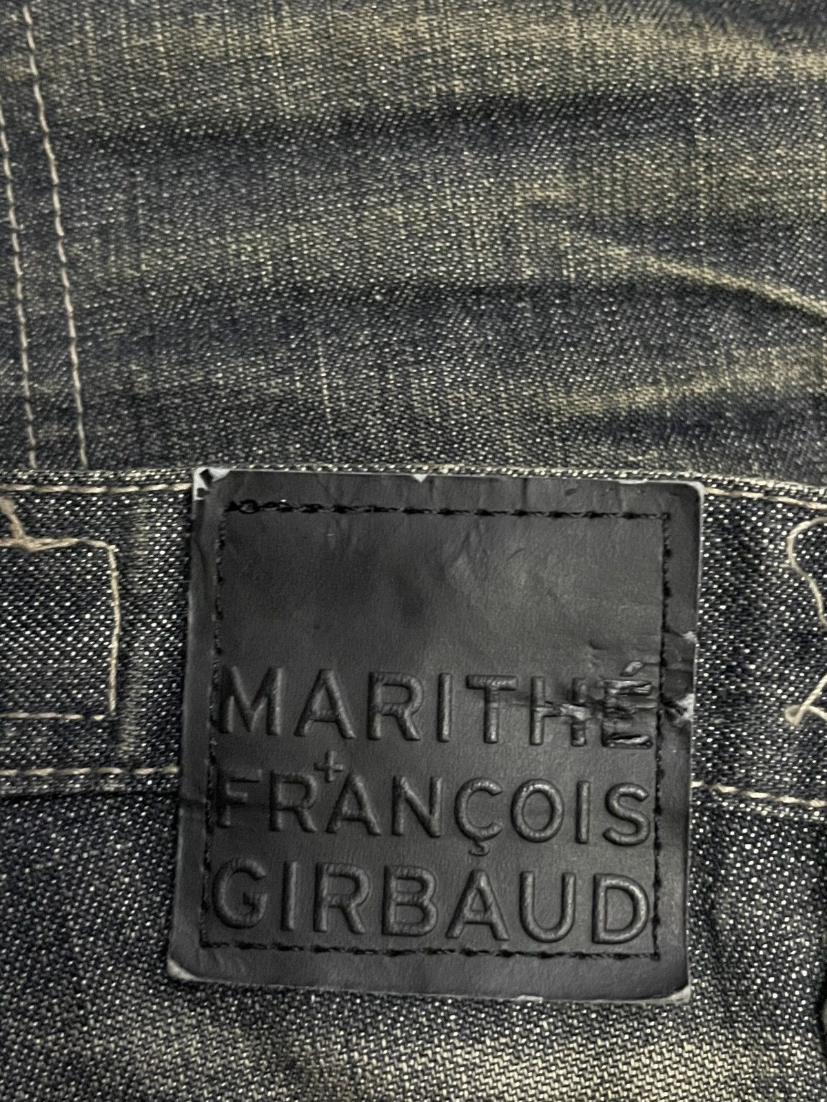 Marithe + Francois Girbaud × Vintage Y2K Marithe Francois Girbaud Hagi Denim With Leather Belt Size US 30 / EU 46 - 15 Thumbnail