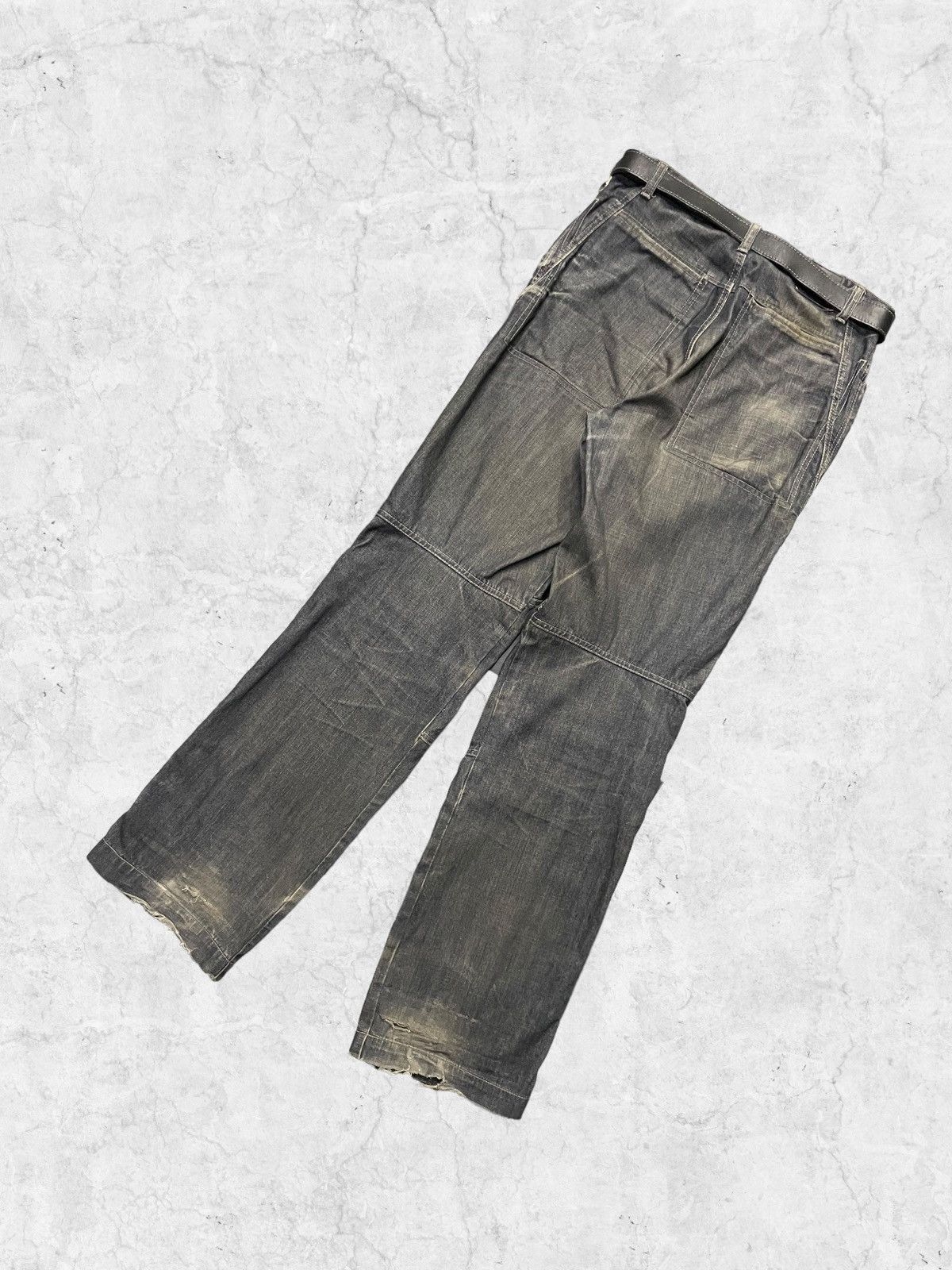Marithe + Francois Girbaud × Vintage Y2K Marithe Francois Girbaud Hagi Denim With Leather Belt Size US 30 / EU 46 - 11 Thumbnail