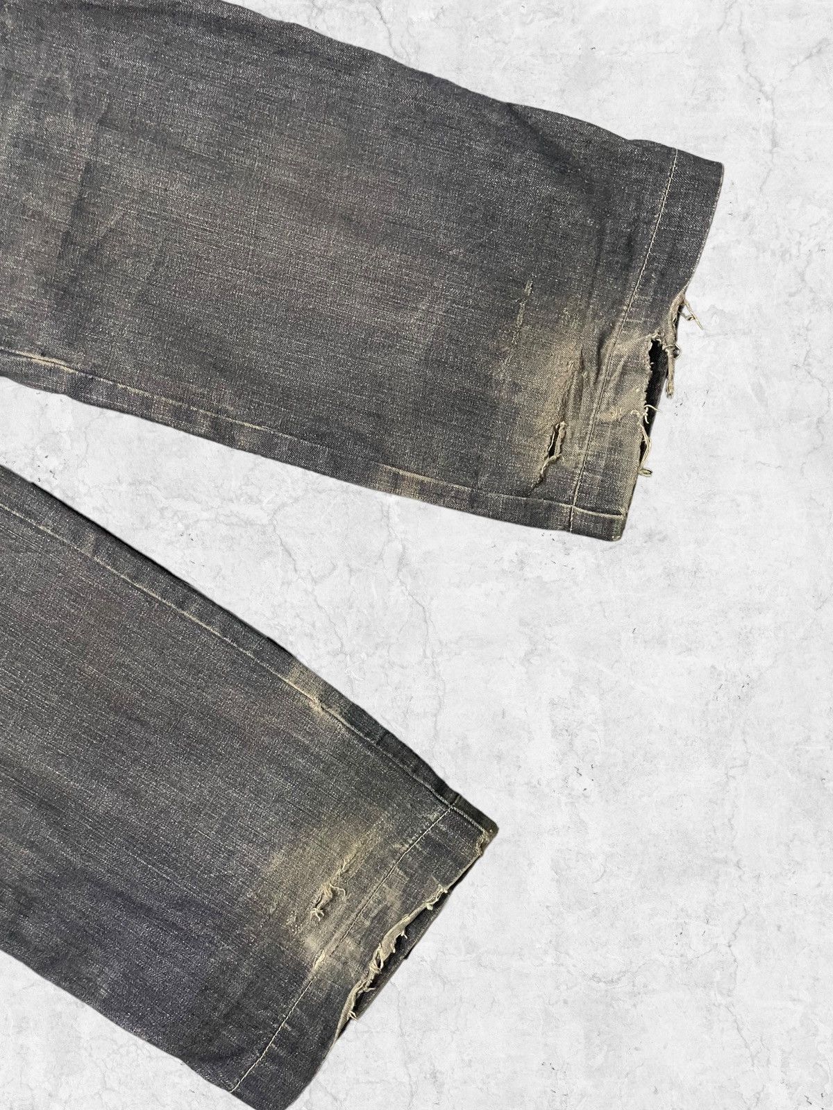 Marithe + Francois Girbaud × Vintage Y2K Marithe Francois Girbaud Hagi Denim With Leather Belt Size US 30 / EU 46 - 14 Thumbnail