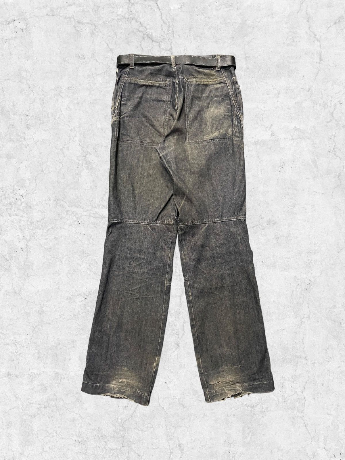 Marithe + Francois Girbaud × Vintage Y2K Marithe Francois Girbaud Hagi Denim With Leather Belt Size US 30 / EU 46 - 3 Thumbnail