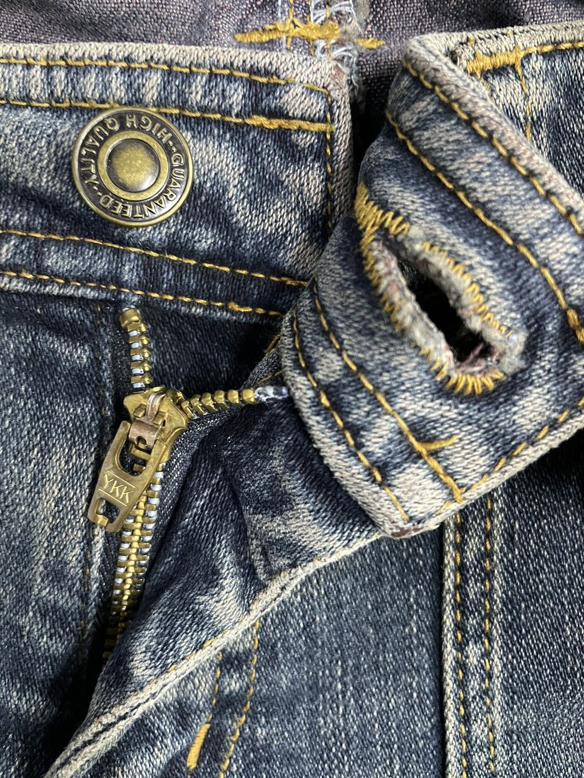 If Six Was Nine × Japanese Brand × Kansai Yamamoto Kansai Yamamoto Flared Bush Pants Jeans With Leather Belt Size US 28 / EU 44 - 7 Thumbnail