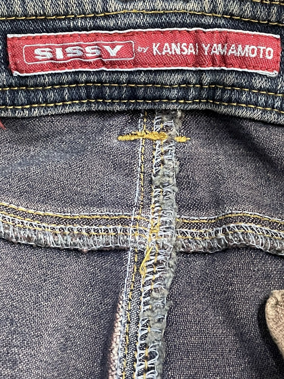If Six Was Nine × Japanese Brand × Kansai Yamamoto Kansai Yamamoto Flared Bush Pants Jeans With Leather Belt Size US 28 / EU 44 - 11 Thumbnail