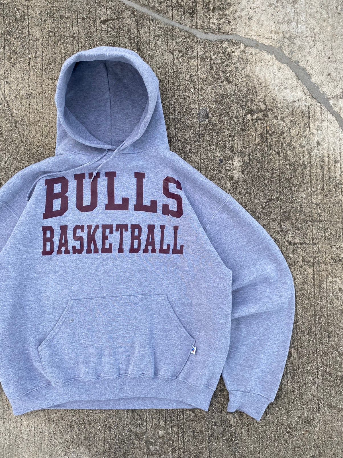 Pre-owned Russell Athletic X Vintage “bulls” Russell Athletic Hoodie In Grey