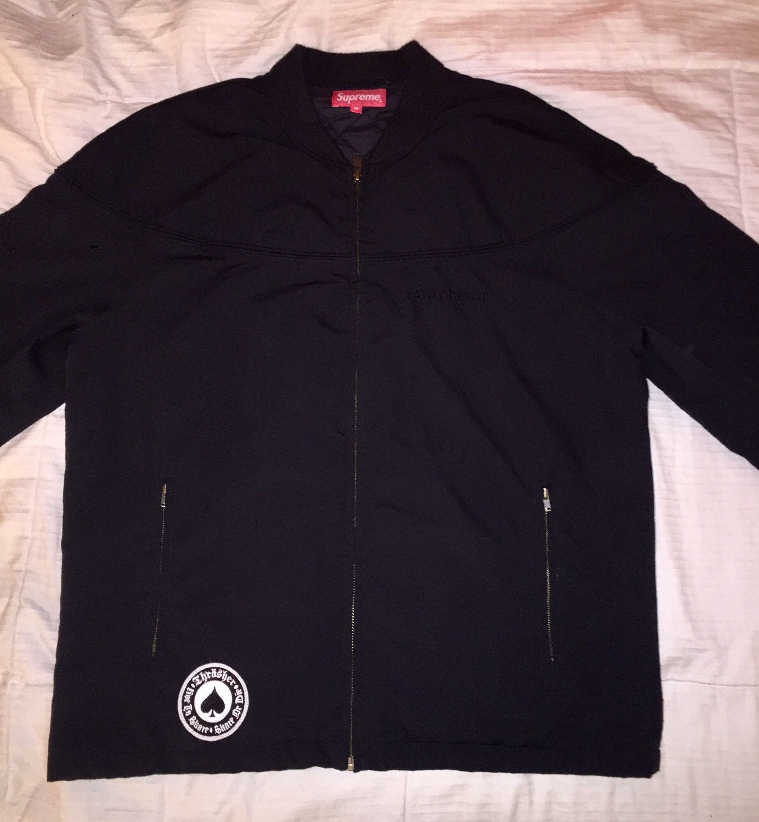 Supreme x Thrasher Poplin Crew Jacket - threedaughtersproperties.com
