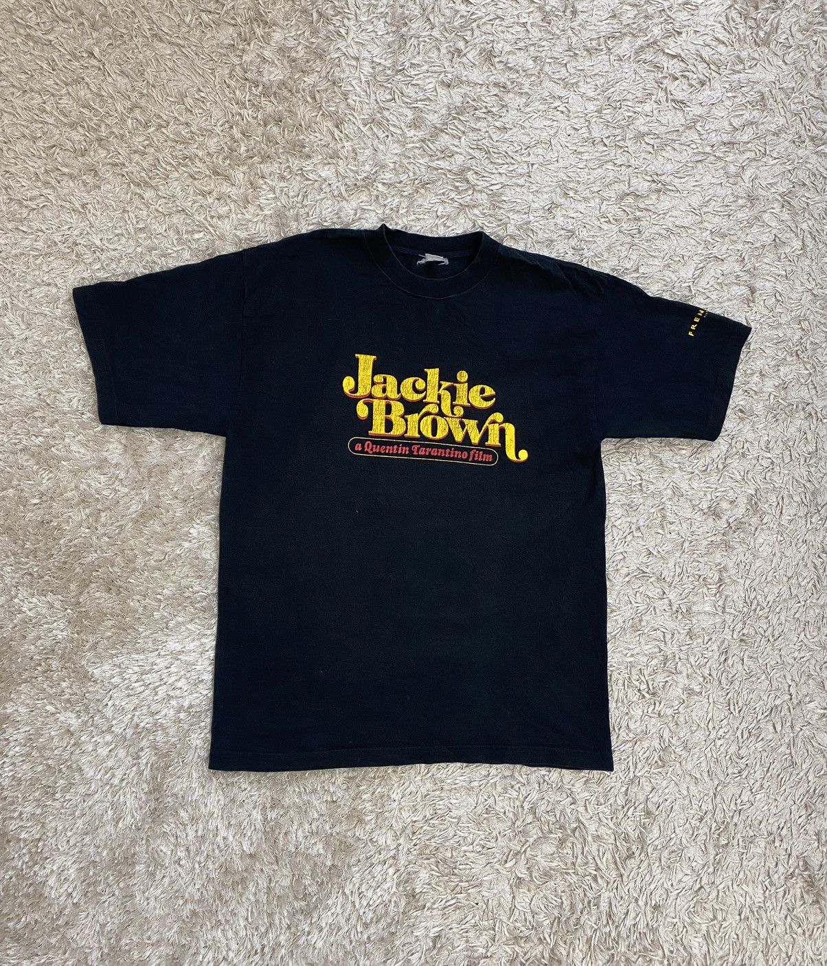 image of Band Tees x Movie Vintage Jackie Brown A Quentin Tarantino Film T-Shirt 90’S in Black (Size XL)