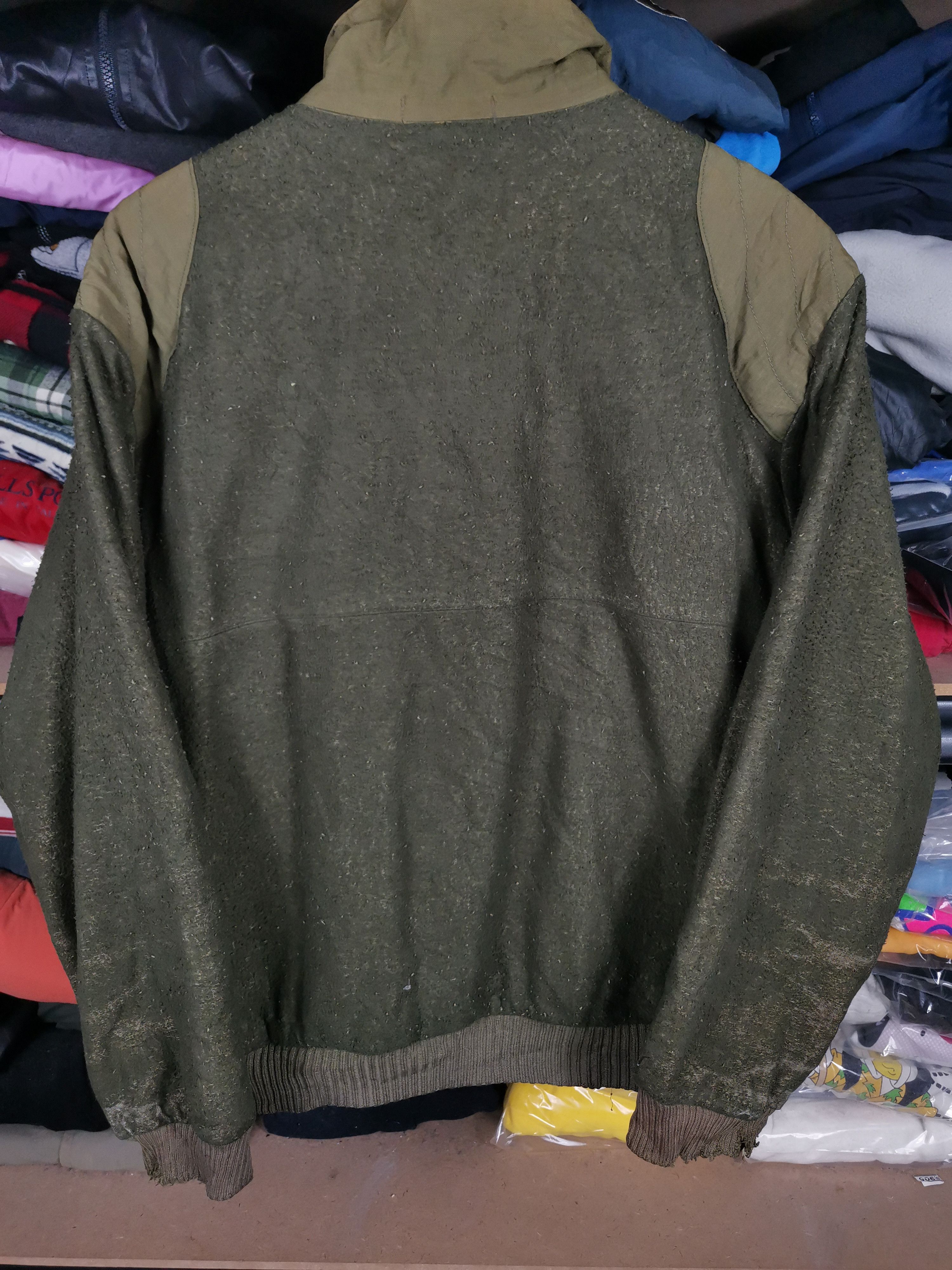 Vintage Trashed Vintage 80s Bomber Jacket Green Army Size US M / EU 48-50 / 2 - 4 Thumbnail