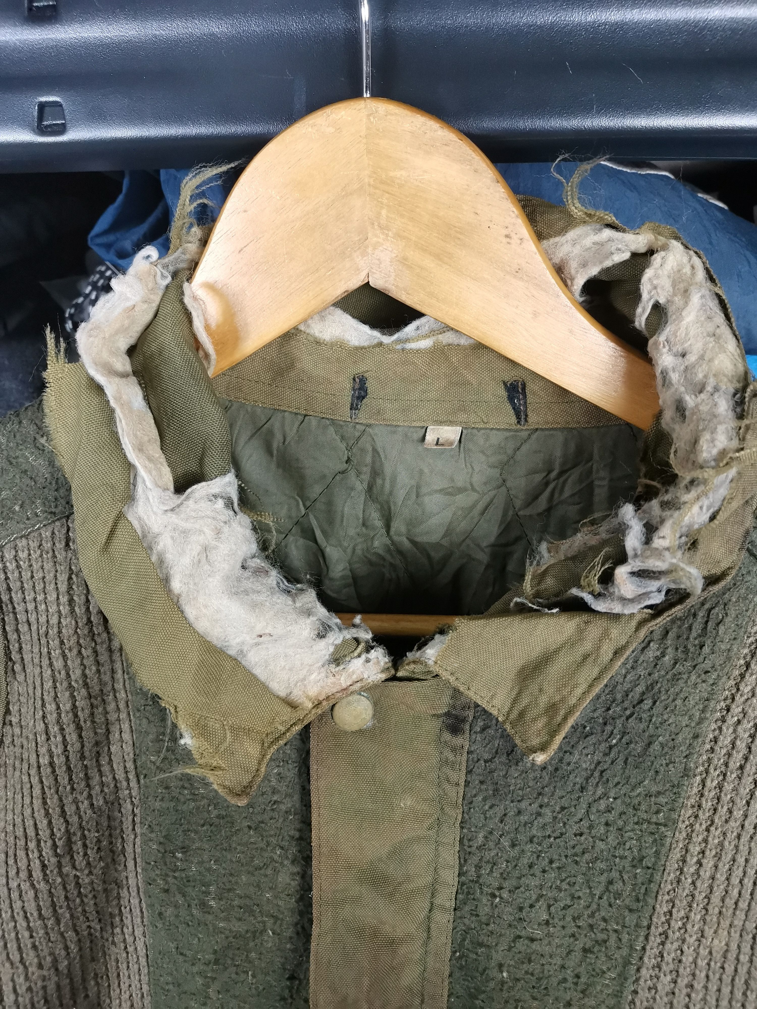 Vintage Trashed Vintage 80s Bomber Jacket Green Army Size US M / EU 48-50 / 2 - 3 Thumbnail