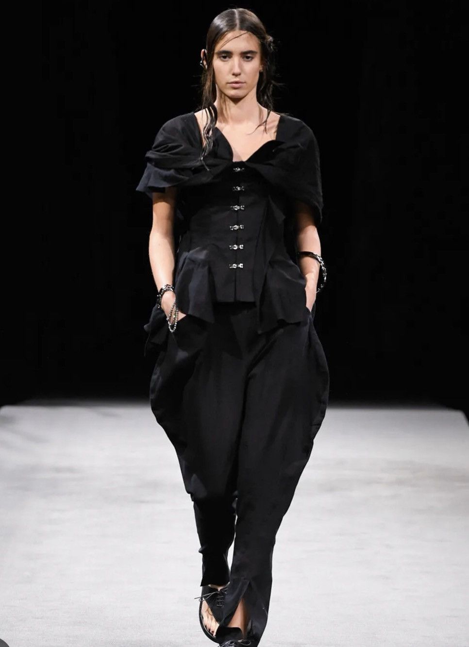 YOHJI YAMAMOTO crepe top