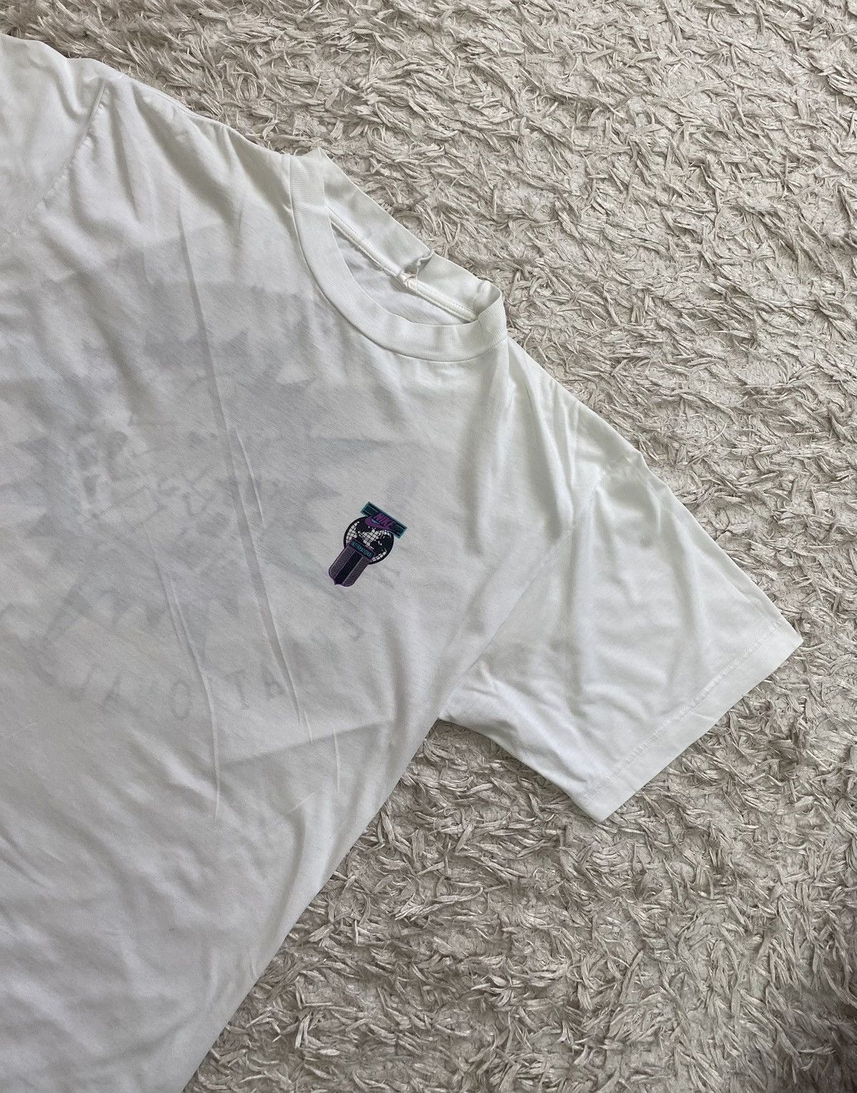 Nike × Vintage RARE Nike international white t-shirt 90s retro Size US L / EU 52-54 / 3 - 6 Thumbnail