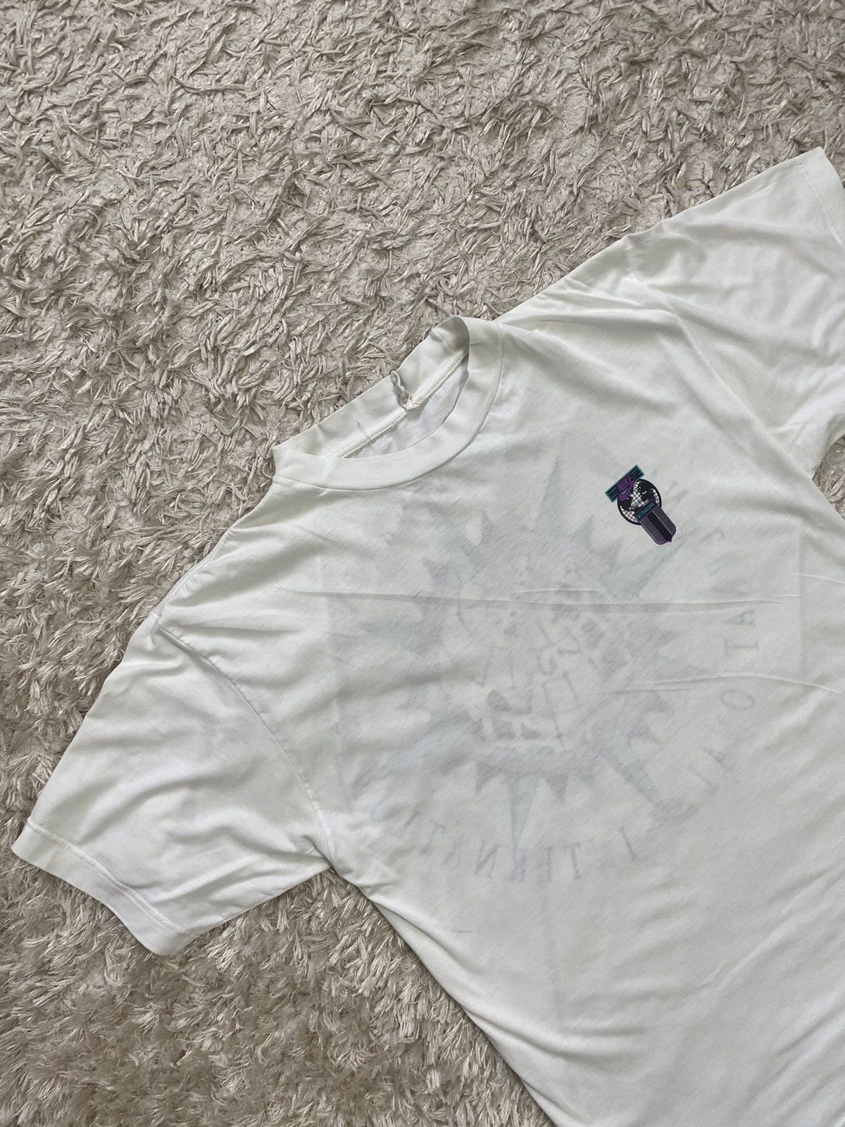 Nike × Vintage RARE Nike international white t-shirt 90s retro Size US L / EU 52-54 / 3 - 5 Thumbnail