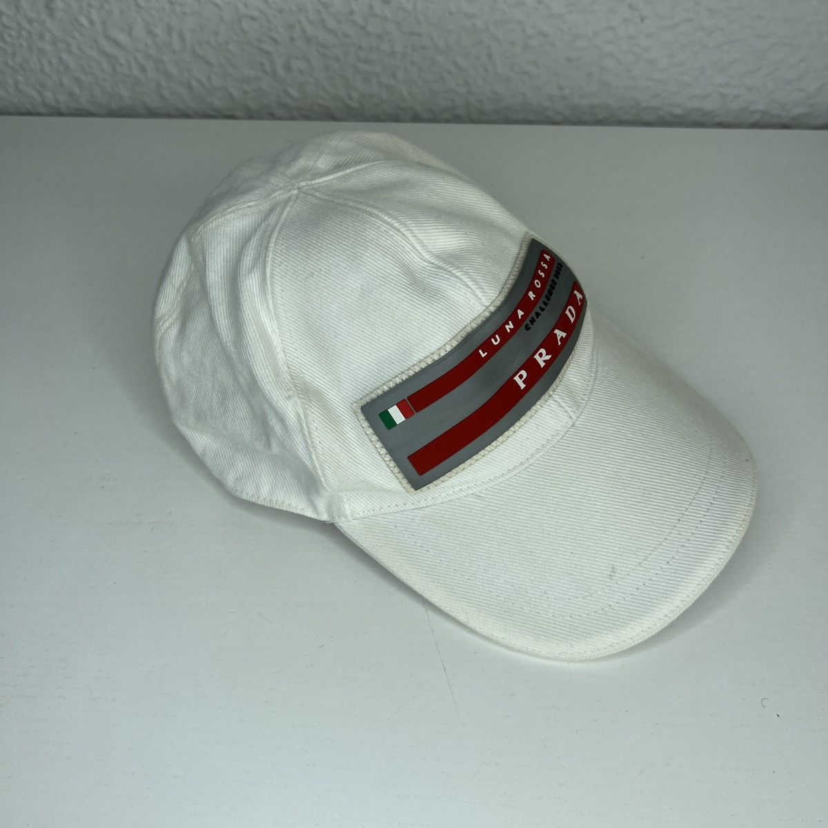 Prada Prada Milano Luna Rossa 2013 Big Logo Italy Hat Cap White Size ONE SIZE - 3 Thumbnail