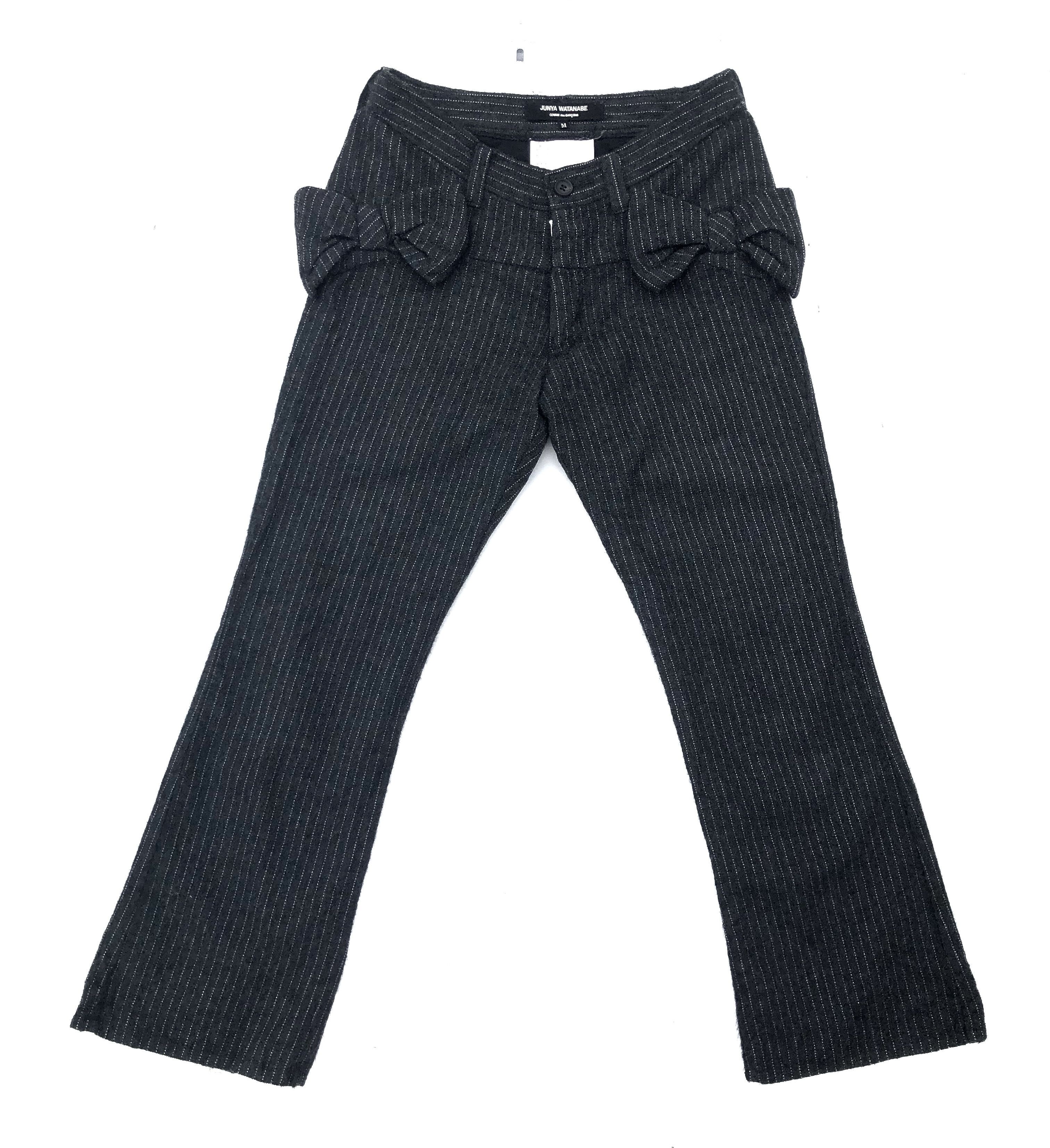 Comme des Garcons RARE🔥FW2003 RUNWAY JUNYA WATANABE x CDG BOW CORSAGE WOOL Size 29" - 1 Thumbnail