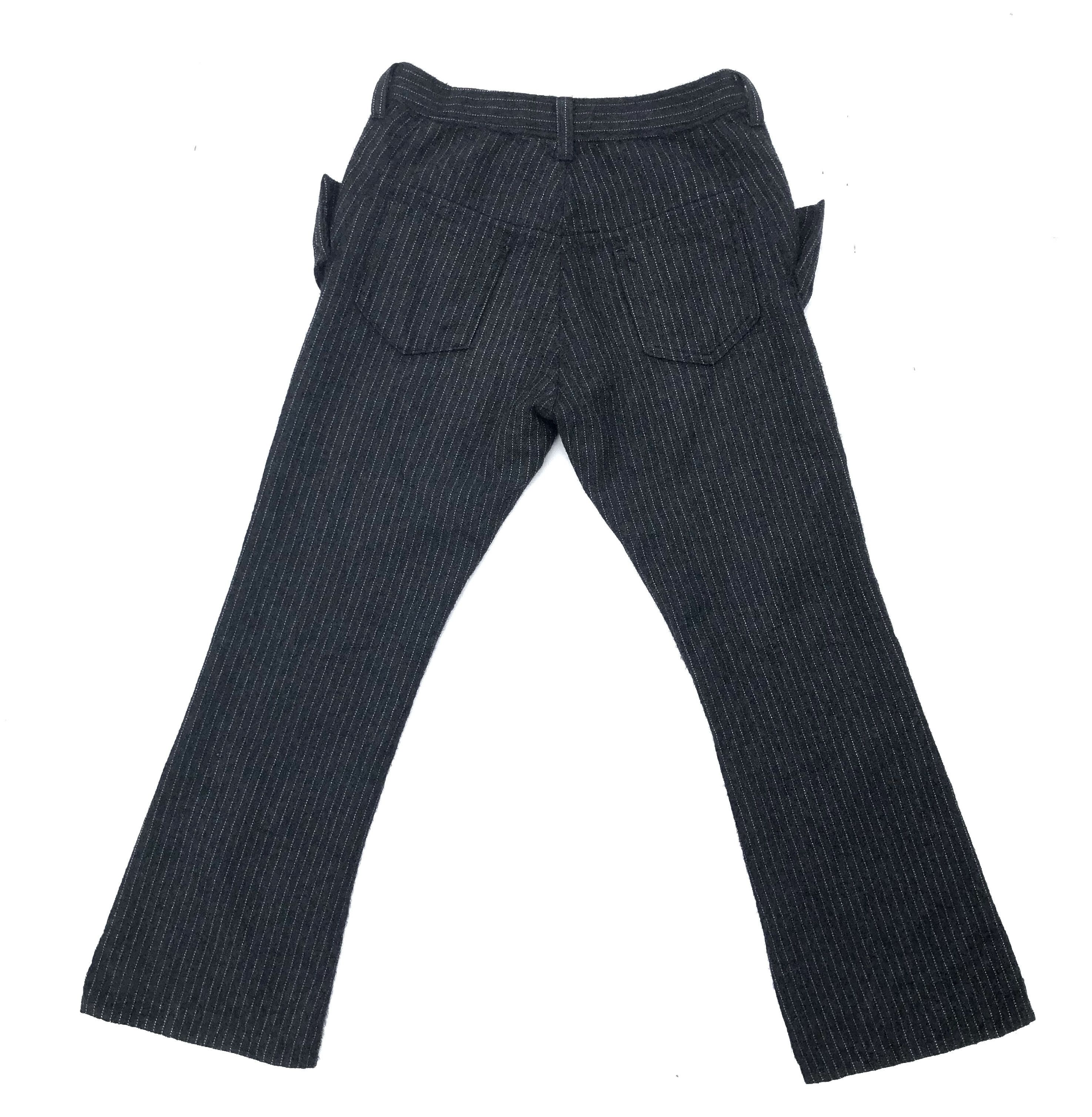 Comme des Garcons RARE🔥FW2003 RUNWAY JUNYA WATANABE x CDG BOW CORSAGE WOOL Size 29" - 2 Thumbnail