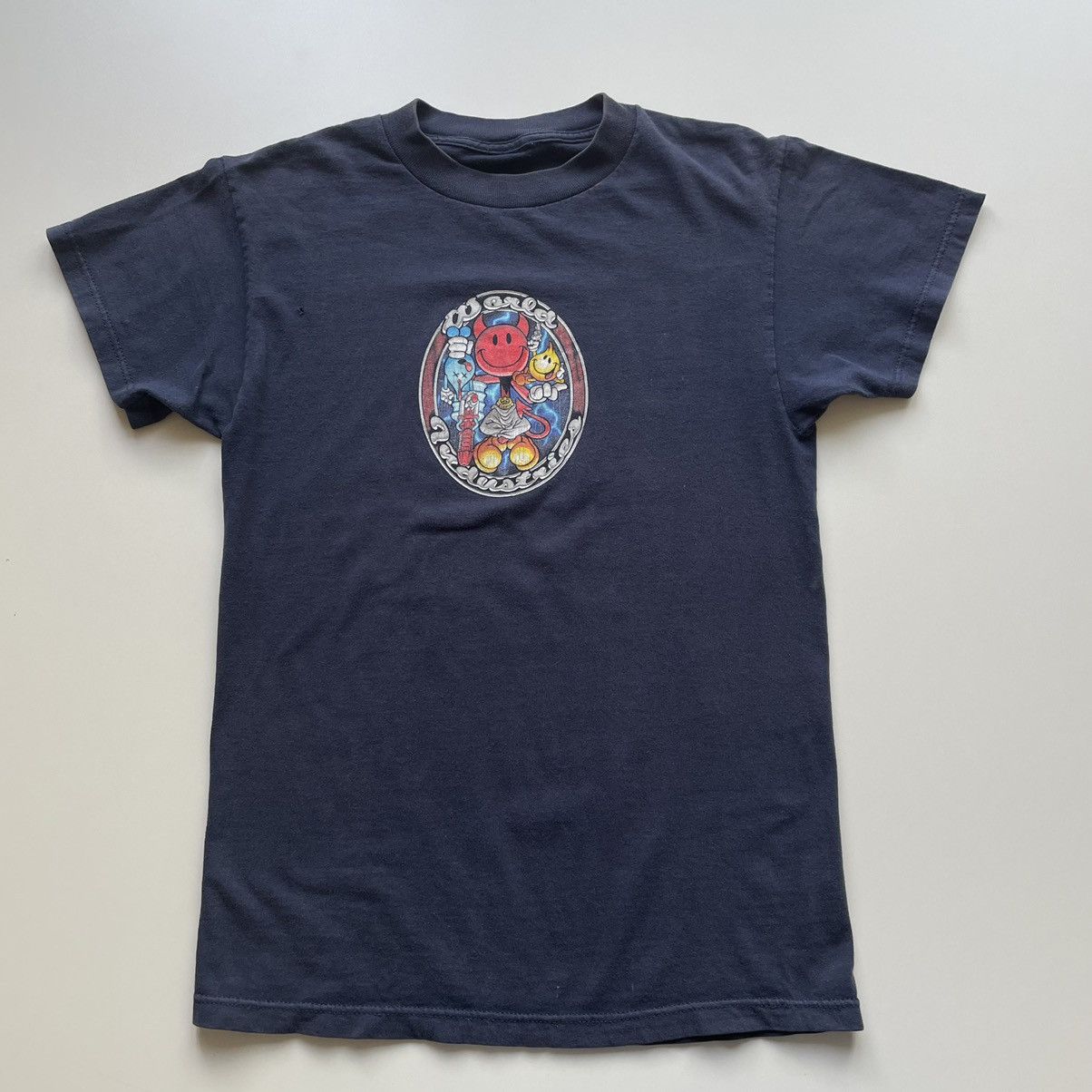 image of Vintage 90's World Industries Skateboarding Baby T Shirt Xs in Navy, Men's