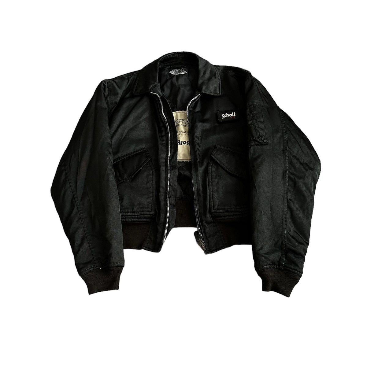 Bomber Vintage En Cuir Marron Schott - Taille M - Style Aviateur Classique Et Intemporel