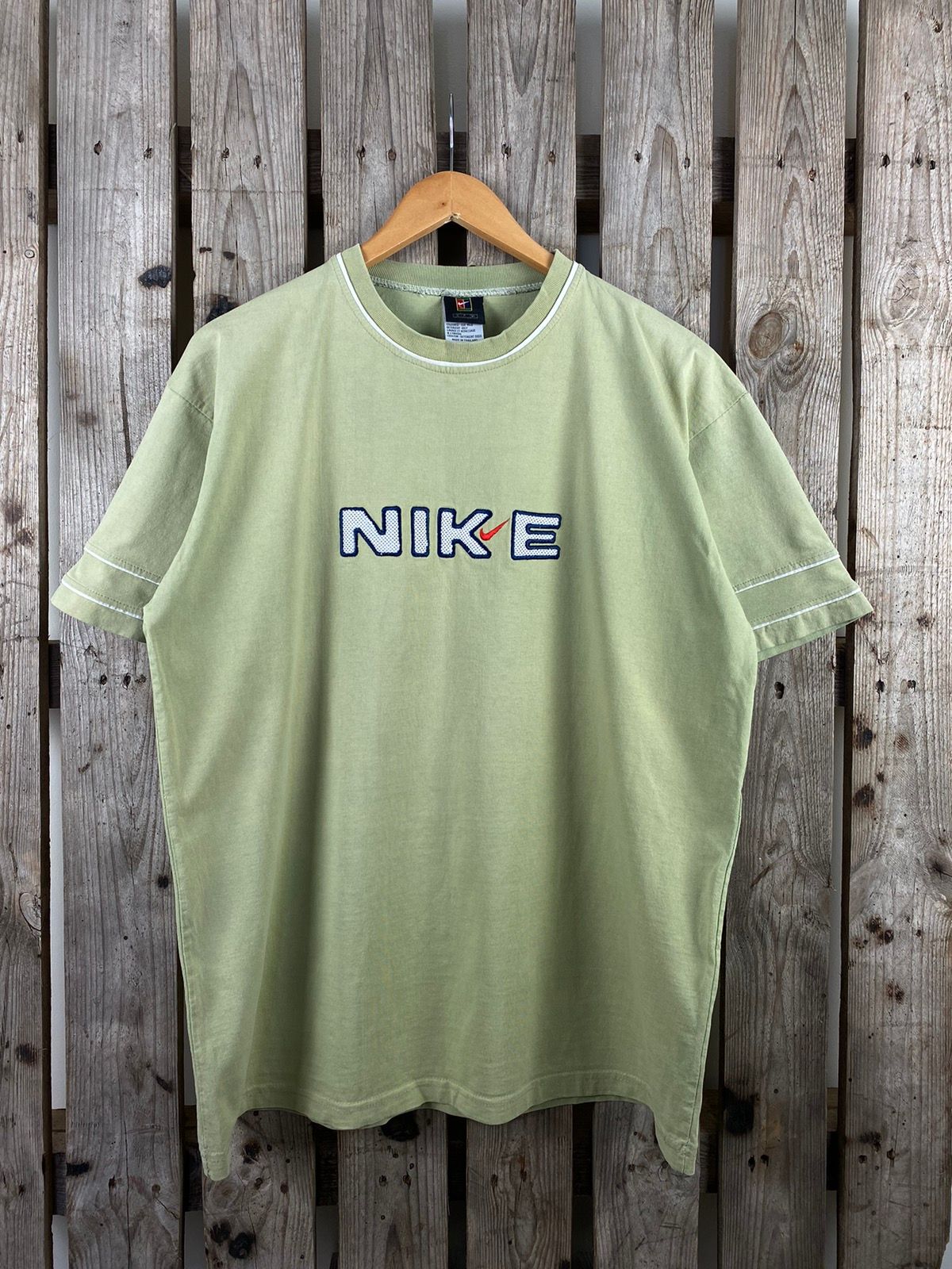 Pre-owned Nike X Vintage Nike Challenge Court Big Logo T Shirt In Green