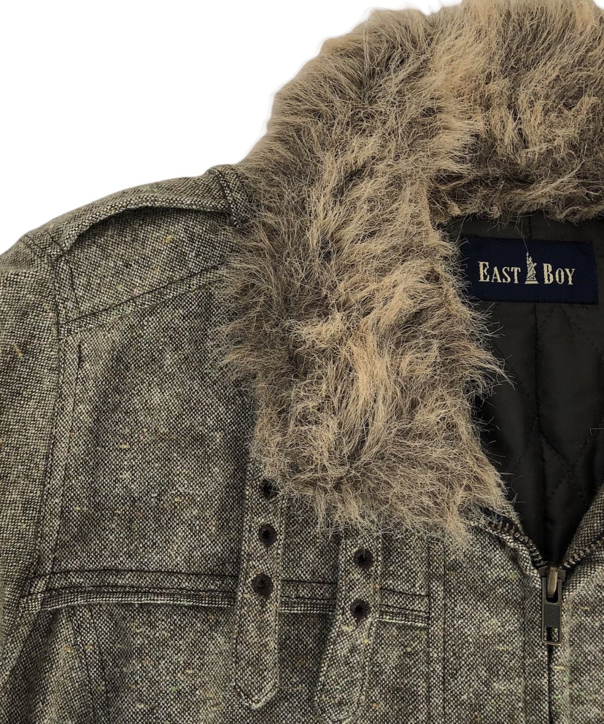 Japanese Brand East Boy Faux Fur Collar Buckle Jacket Size US M / EU 48-50 / 2 - 10 Thumbnail